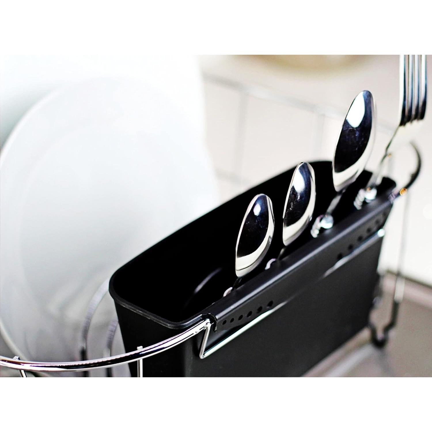 Escurridor de Platos Pequeño Neat-O Acero Cromado Negro