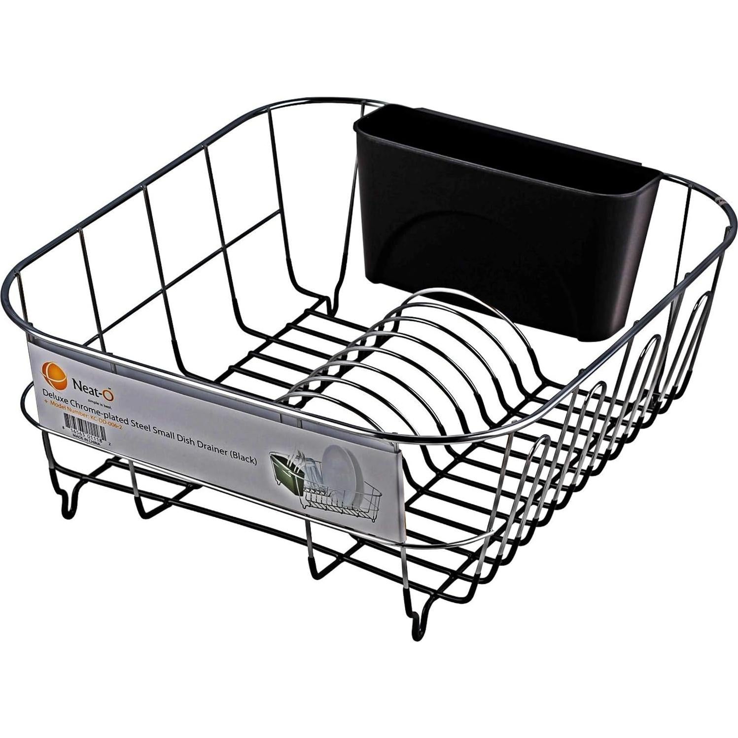 Escurridor de Platos Pequeño Neat-O Acero Cromado Negro