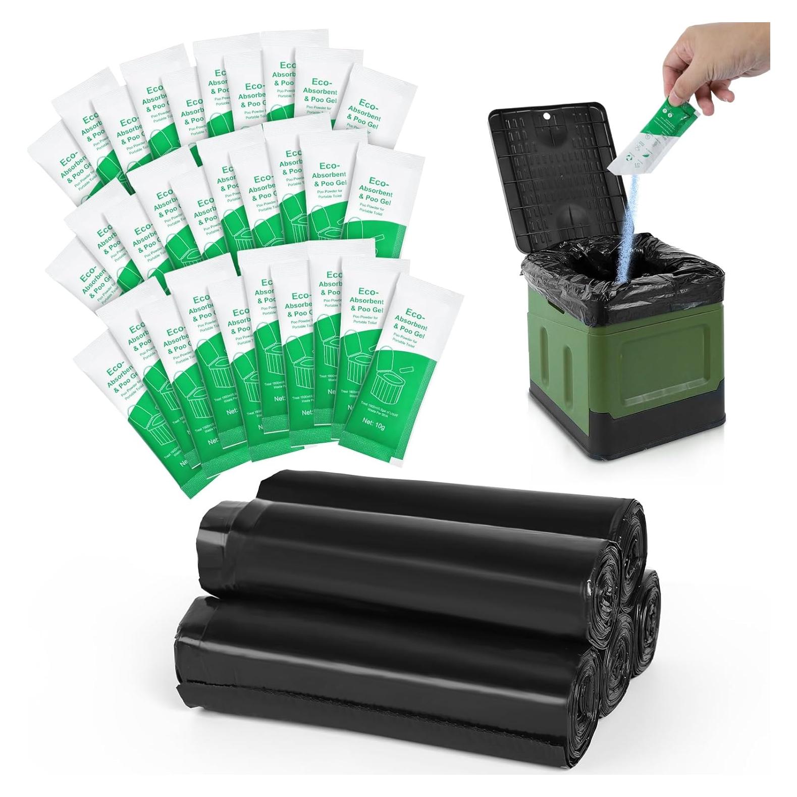 Bolsas de Inodoro Portátiles OTraki 30 Gel Camping 8 Galones