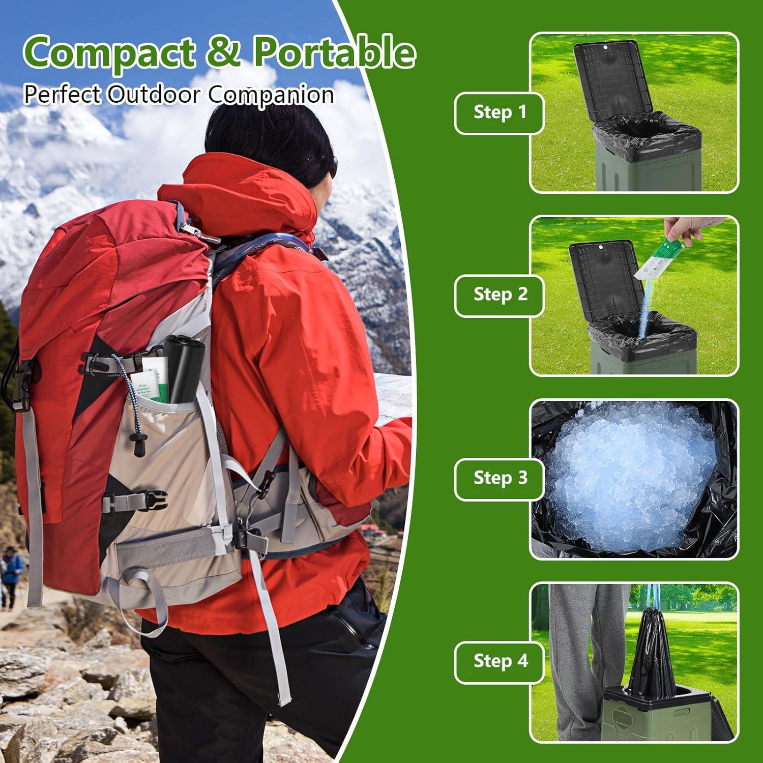 Bolsas de Inodoro Portátiles OTraki 30 Gel Camping 8 Galones