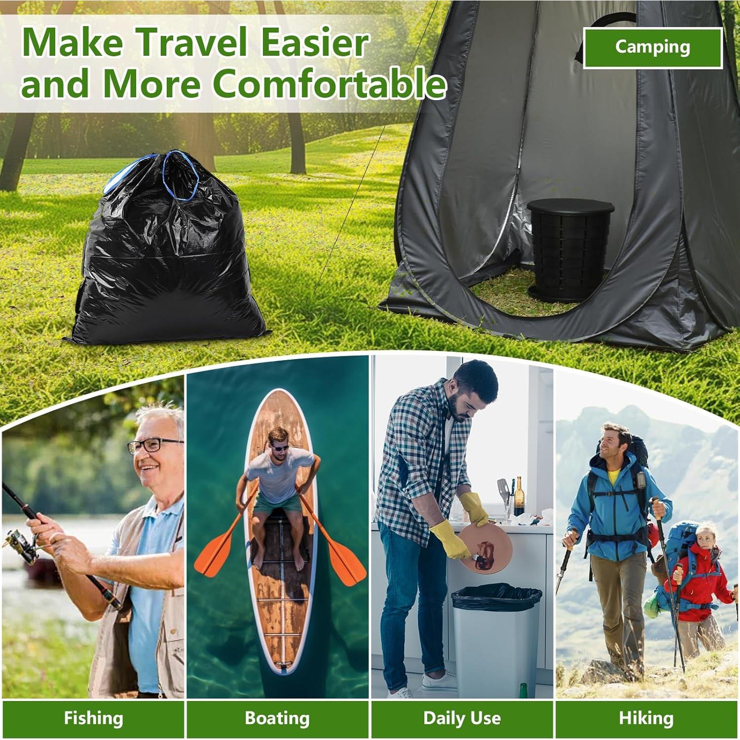 Bolsas de Inodoro Portátiles OTraki 30 Gel Camping 8 Galones