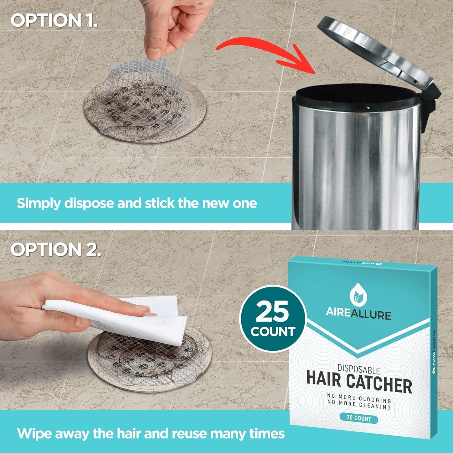 Paquete de 25 Pegatinas Desechables Atrapacabel Hair Catcher