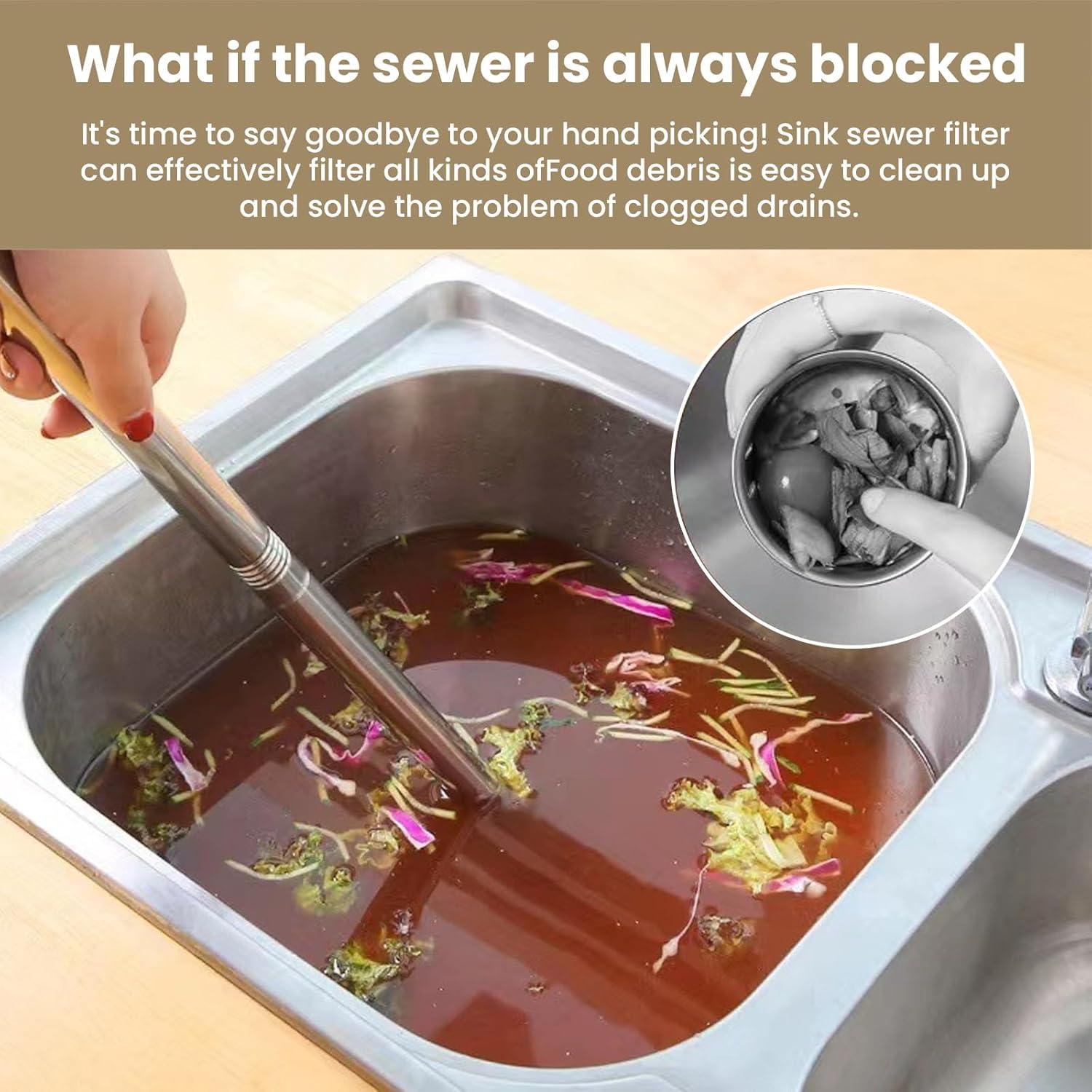 Colador de Fregadero NAJIESUN con Ventosa y 50 Bolsas