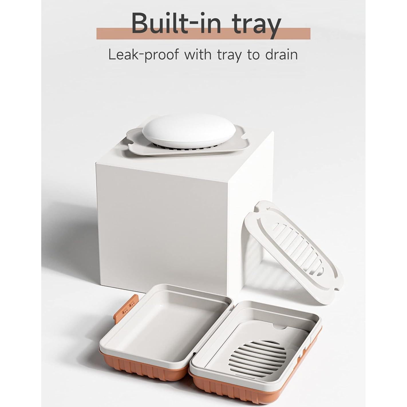 Caja de Jabón de Viaje Doter Azul con Drenaje Automático