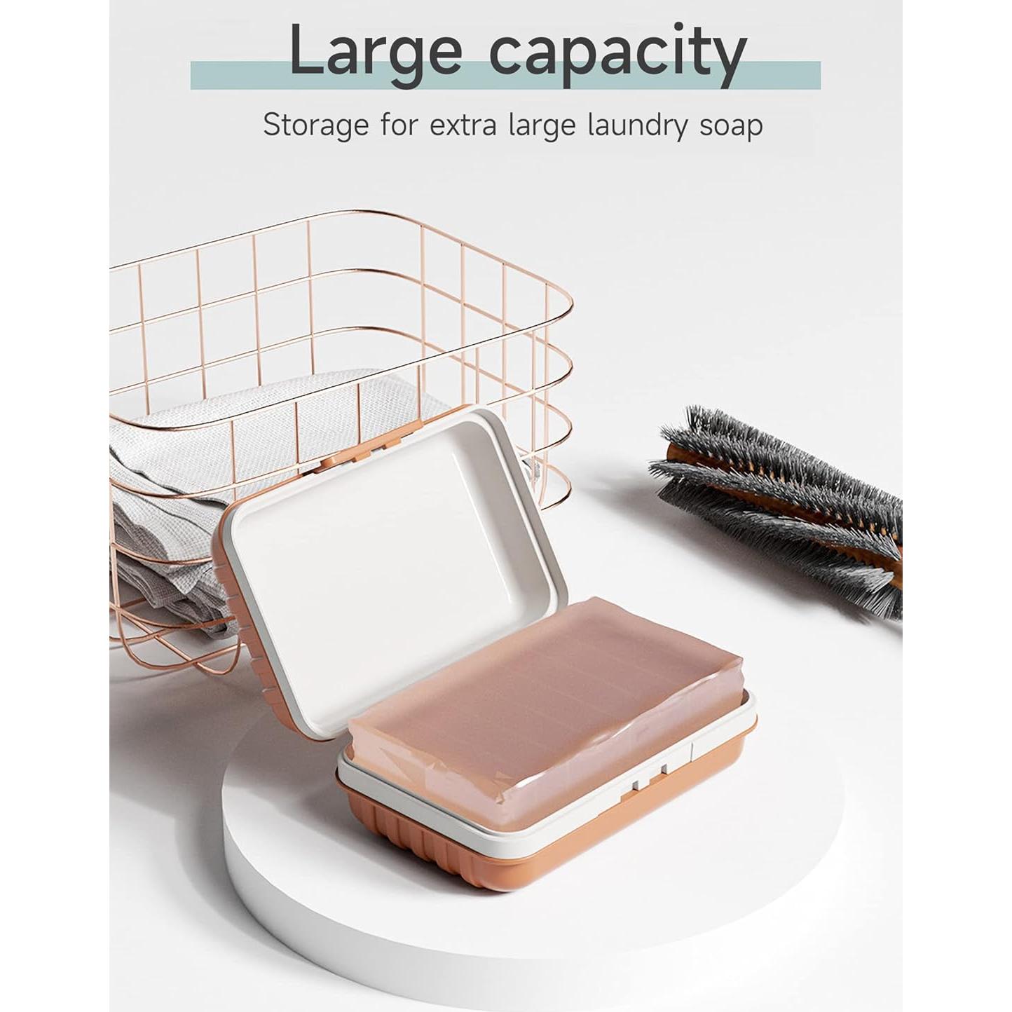 Caja de Jabón de Viaje Doter Azul con Drenaje Automático