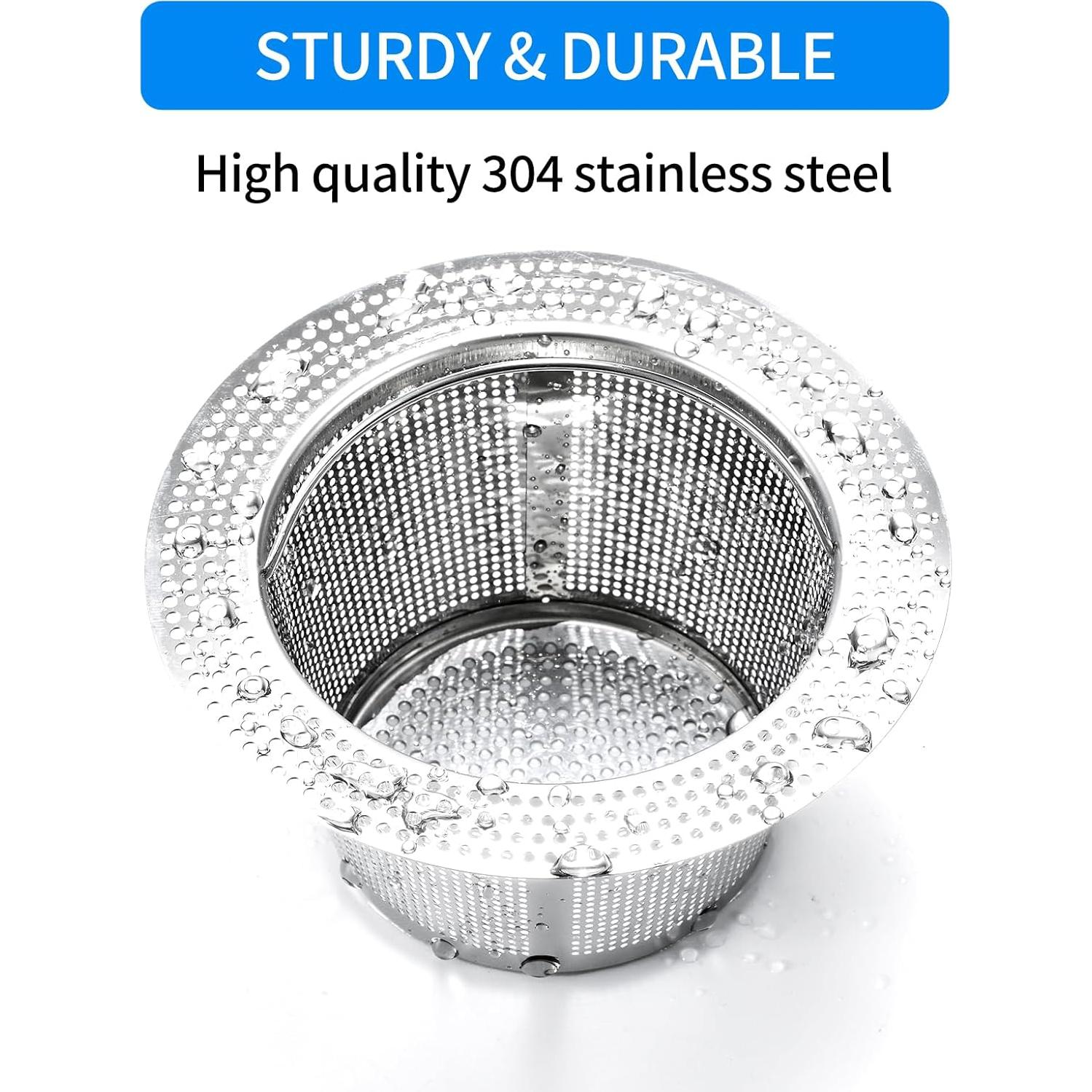 Colador de Drenaje de Fregadero Xonusin Acero Inoxidable 2 Pzas