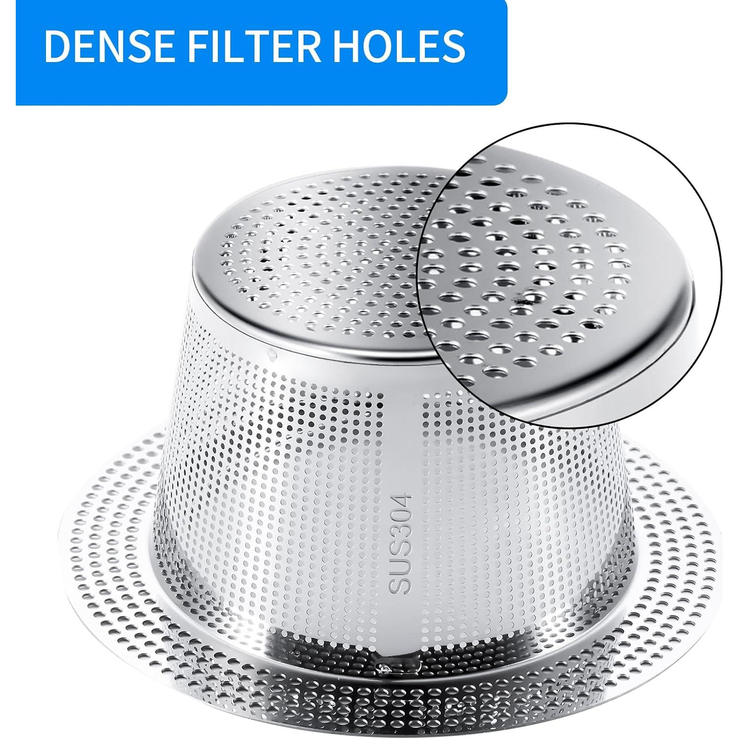 Colador de Drenaje de Fregadero Xonusin Acero Inoxidable 2 Pzas