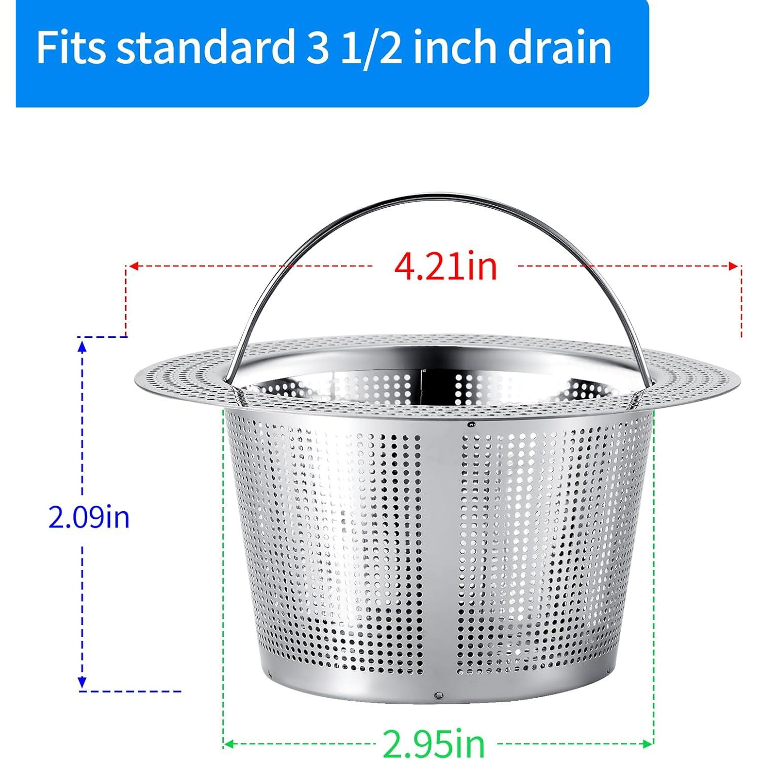 Colador de Drenaje de Fregadero Xonusin Acero Inoxidable 2 Pzas