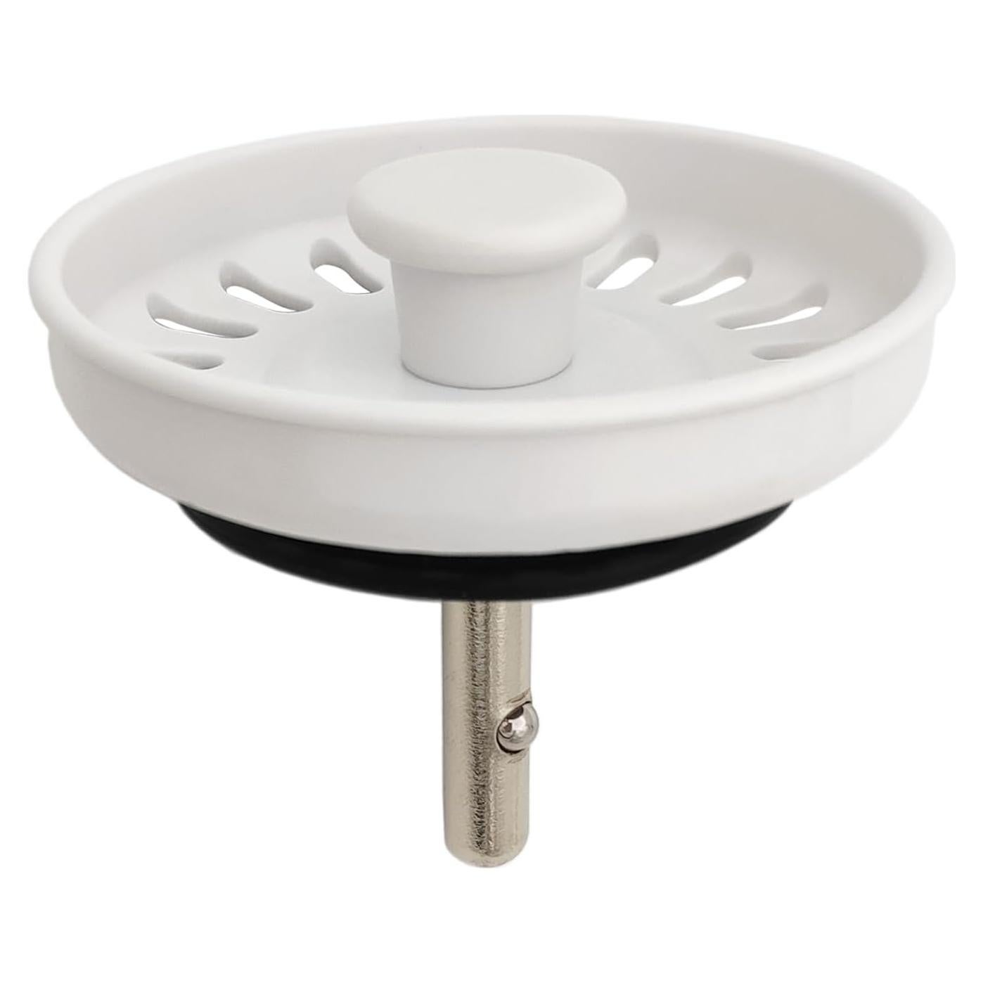 Canasta de Drenaje TGEOND Blanca 8.89 cm con Tapón de Latón