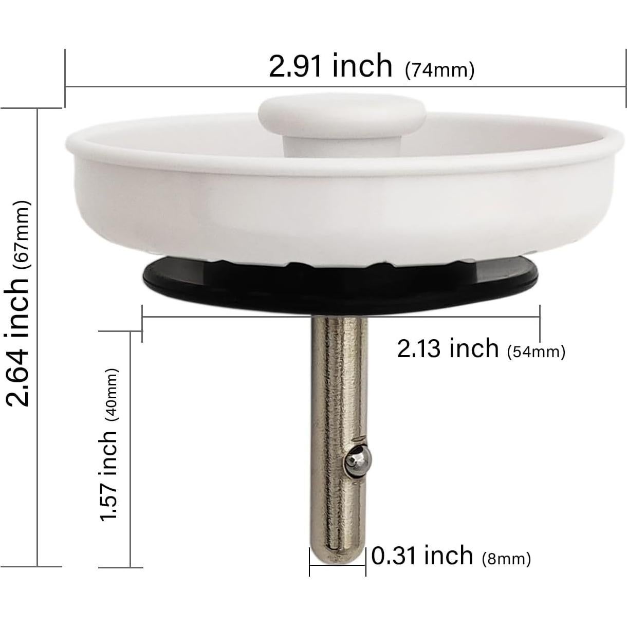 Canasta de Drenaje TGEOND Blanca 8.89 cm con Tapón de Latón