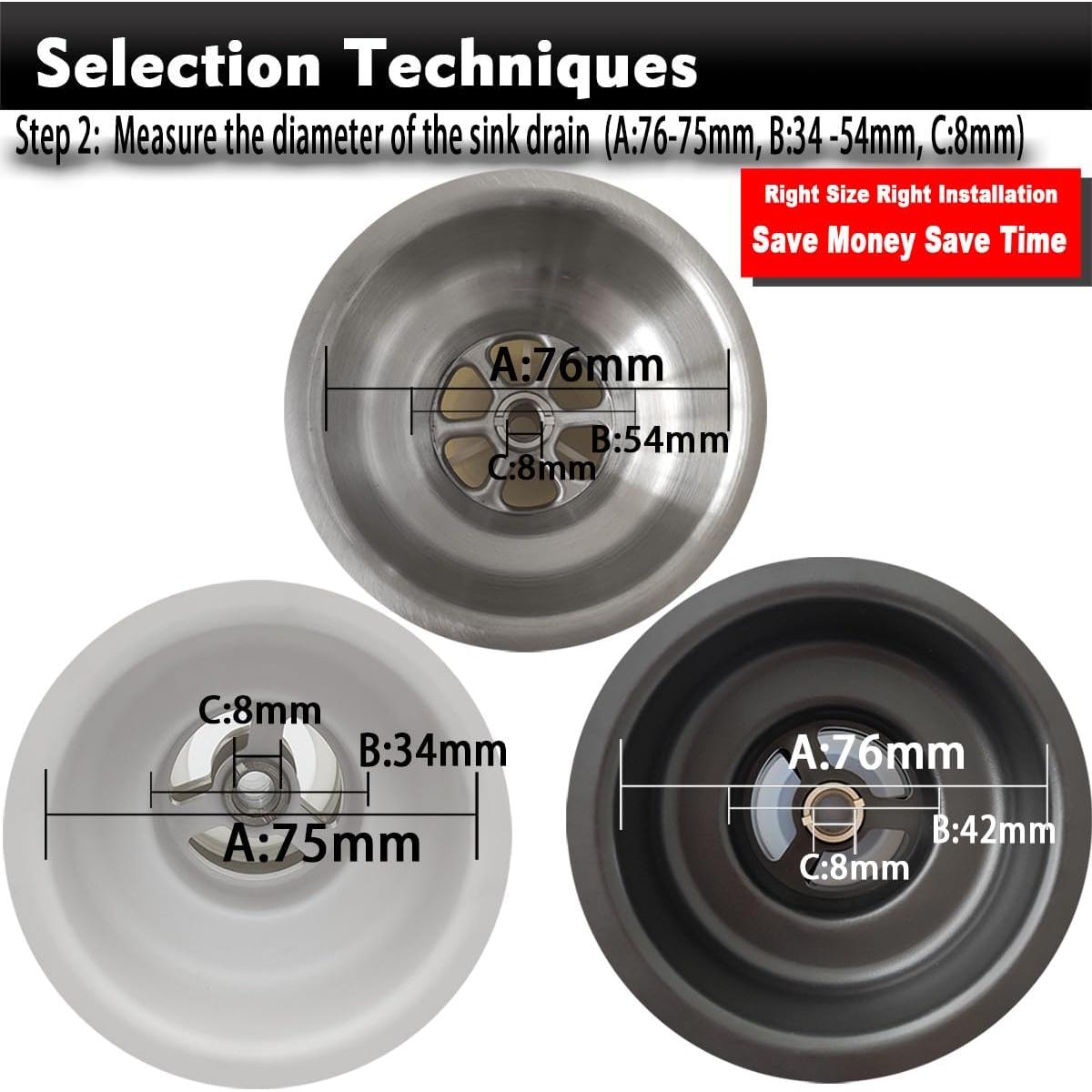 Canasta de Drenaje TGEOND Blanca 8.89 cm con Tapón de Latón