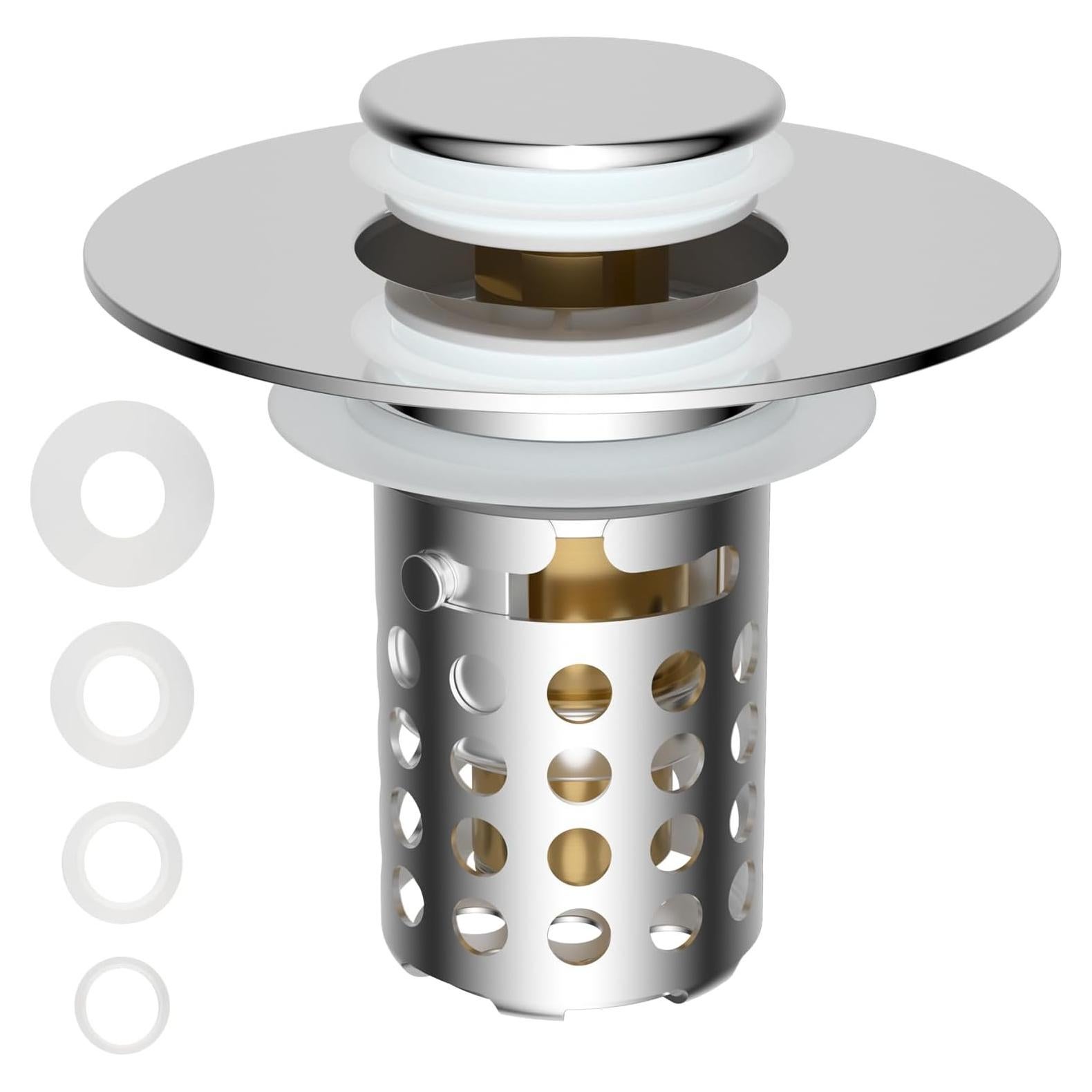 Tapón de Lavabo Universal Hygie Rinse 3 en 1 Cromo