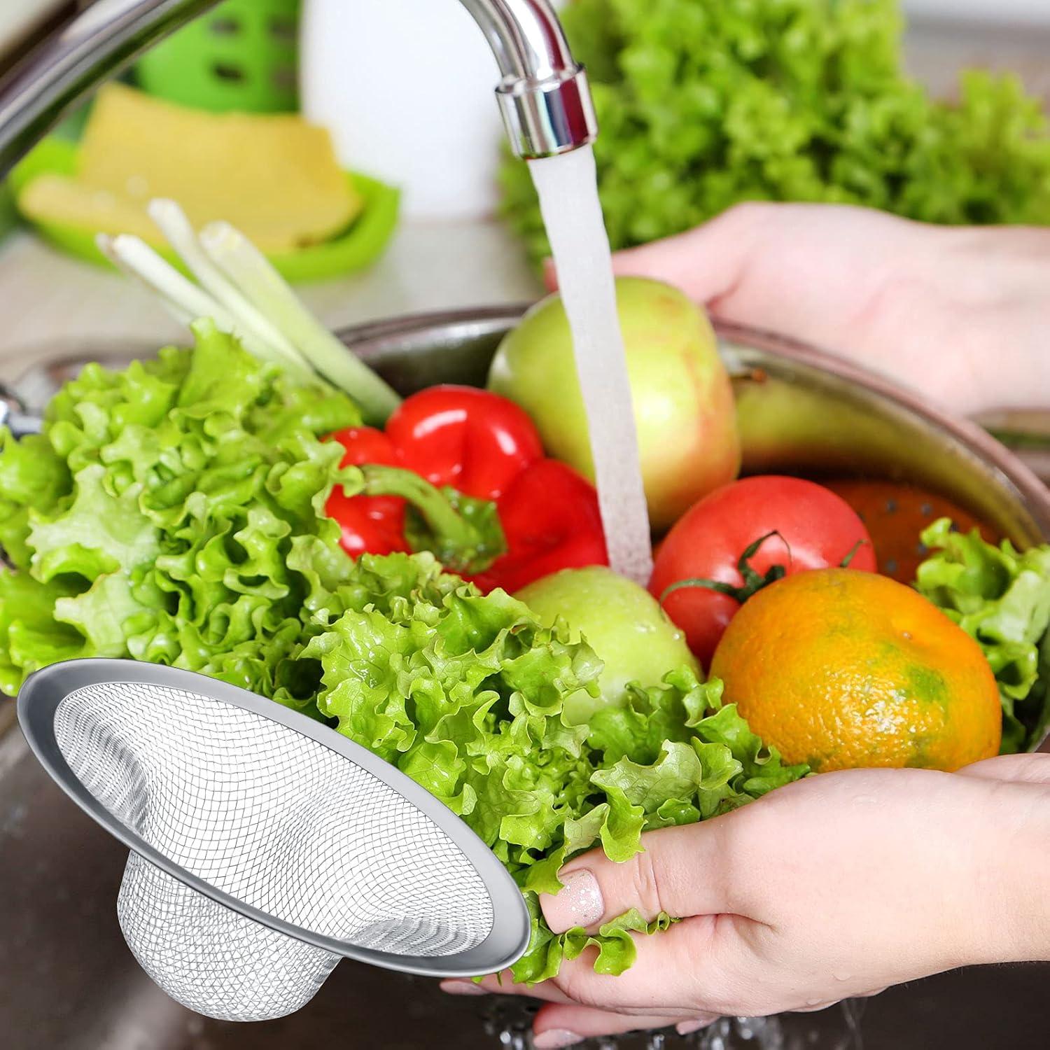 12 Coladores de Acero Inoxidable Patelai para Fregadero 11.4/7/5.7 cm