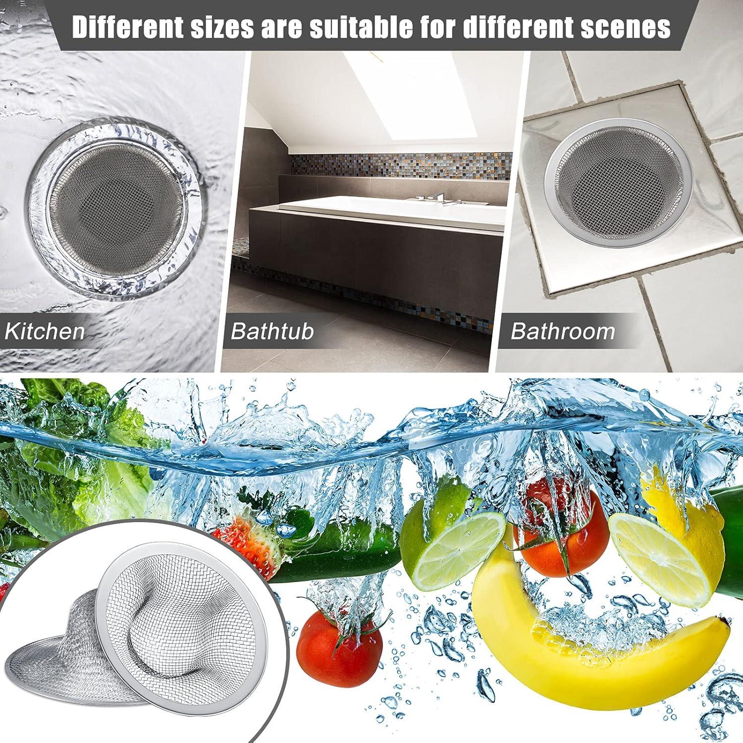 12 Coladores de Acero Inoxidable Patelai para Fregadero 11.4/7/5.7 cm