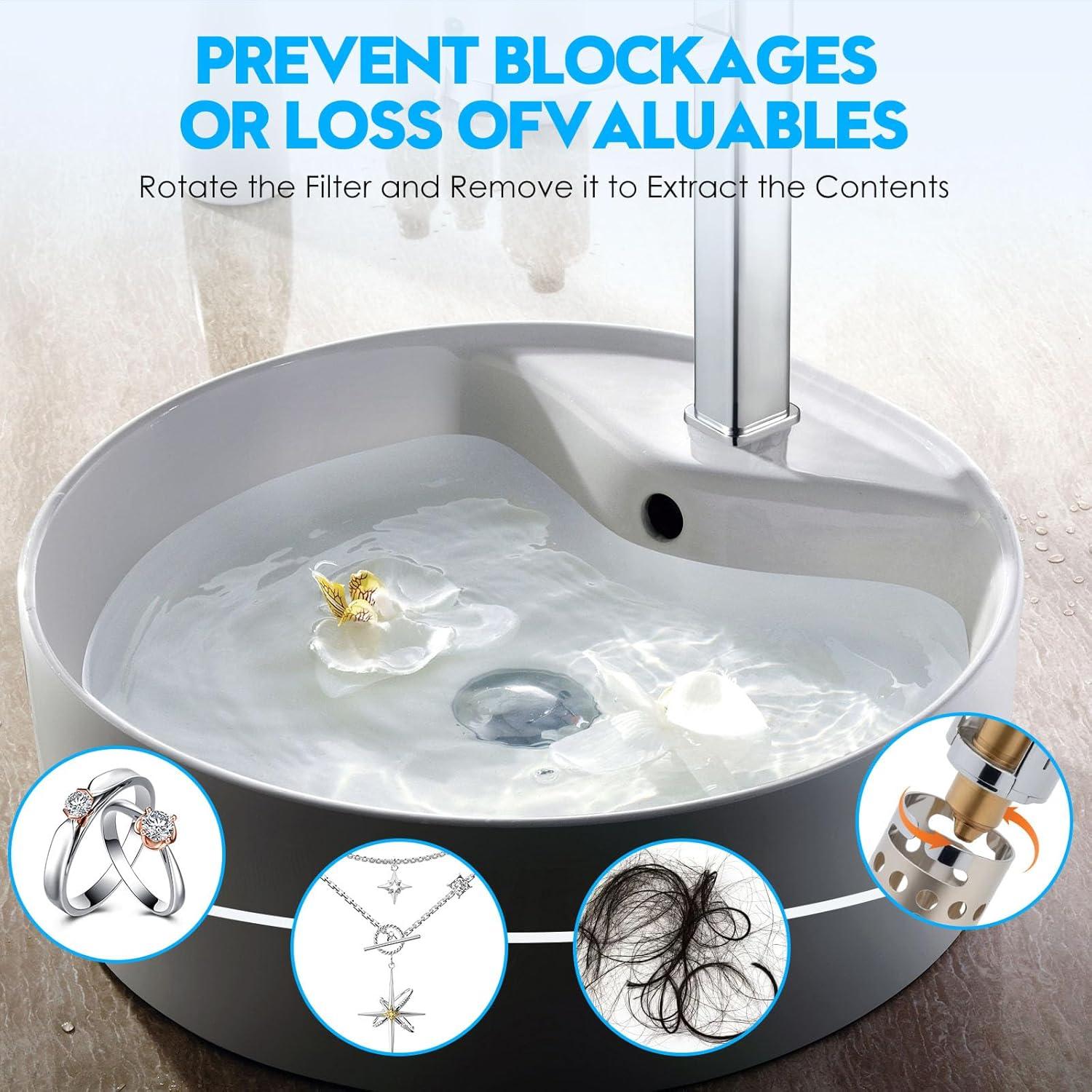 Colador de desagüe lavabo NADTLSS acero inoxidable 5 cm