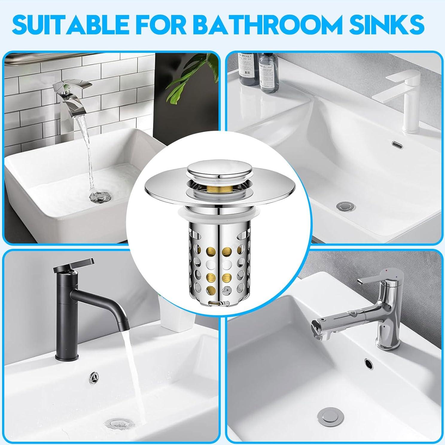 Colador de desagüe lavabo NADTLSS acero inoxidable 5 cm