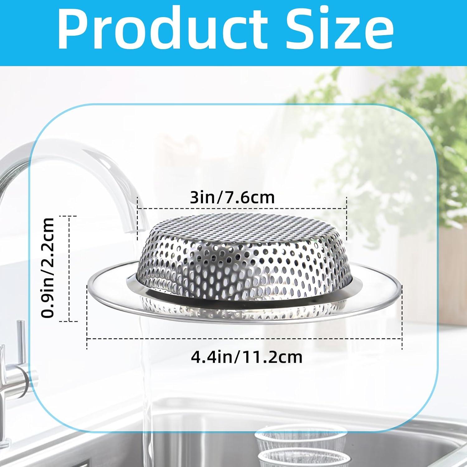 Juego de 3 coladores de acero inoxidable TKYZMS 11.2 cm