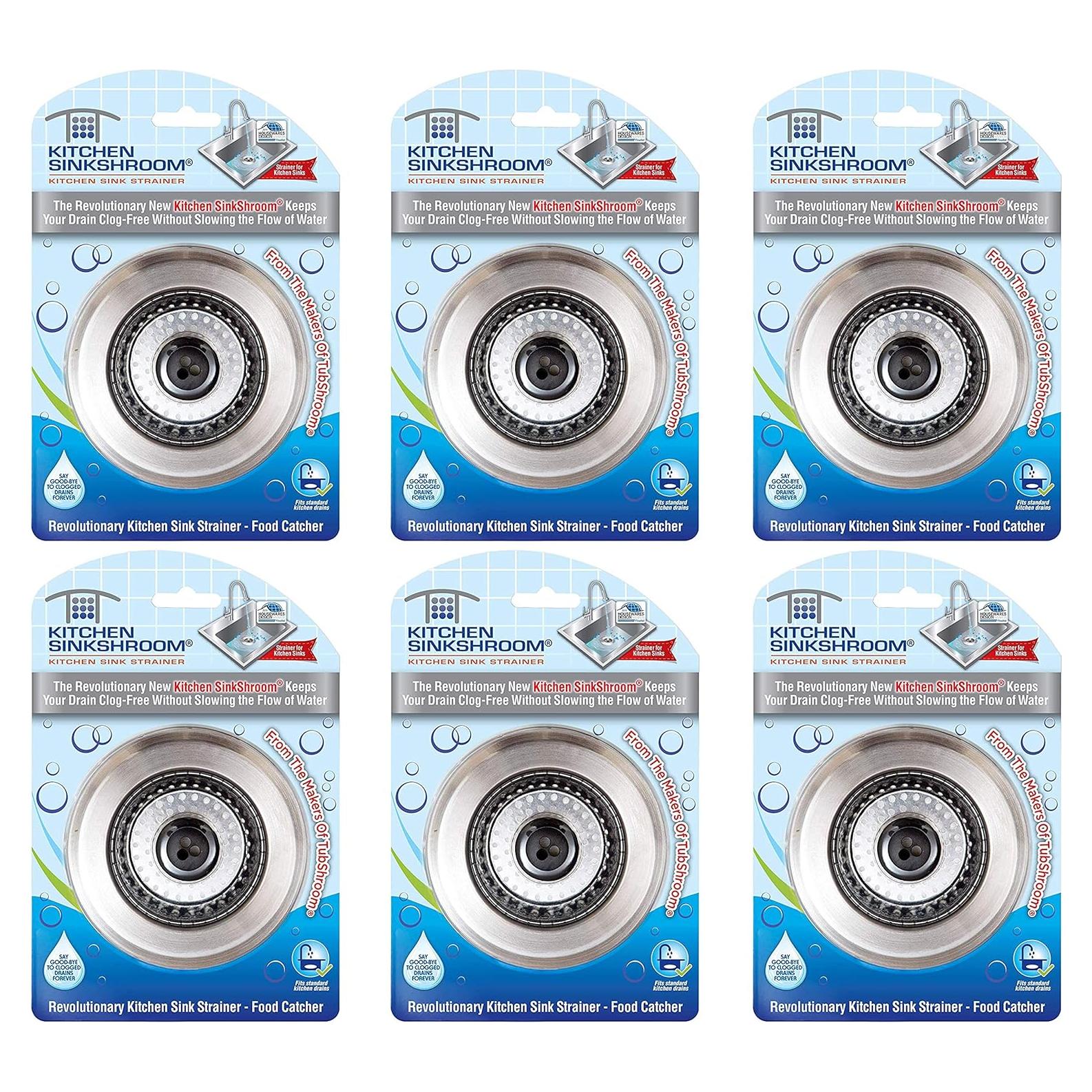 Colador de Acero Inoxidable SinkShroom KSS682 - Paquete de 6