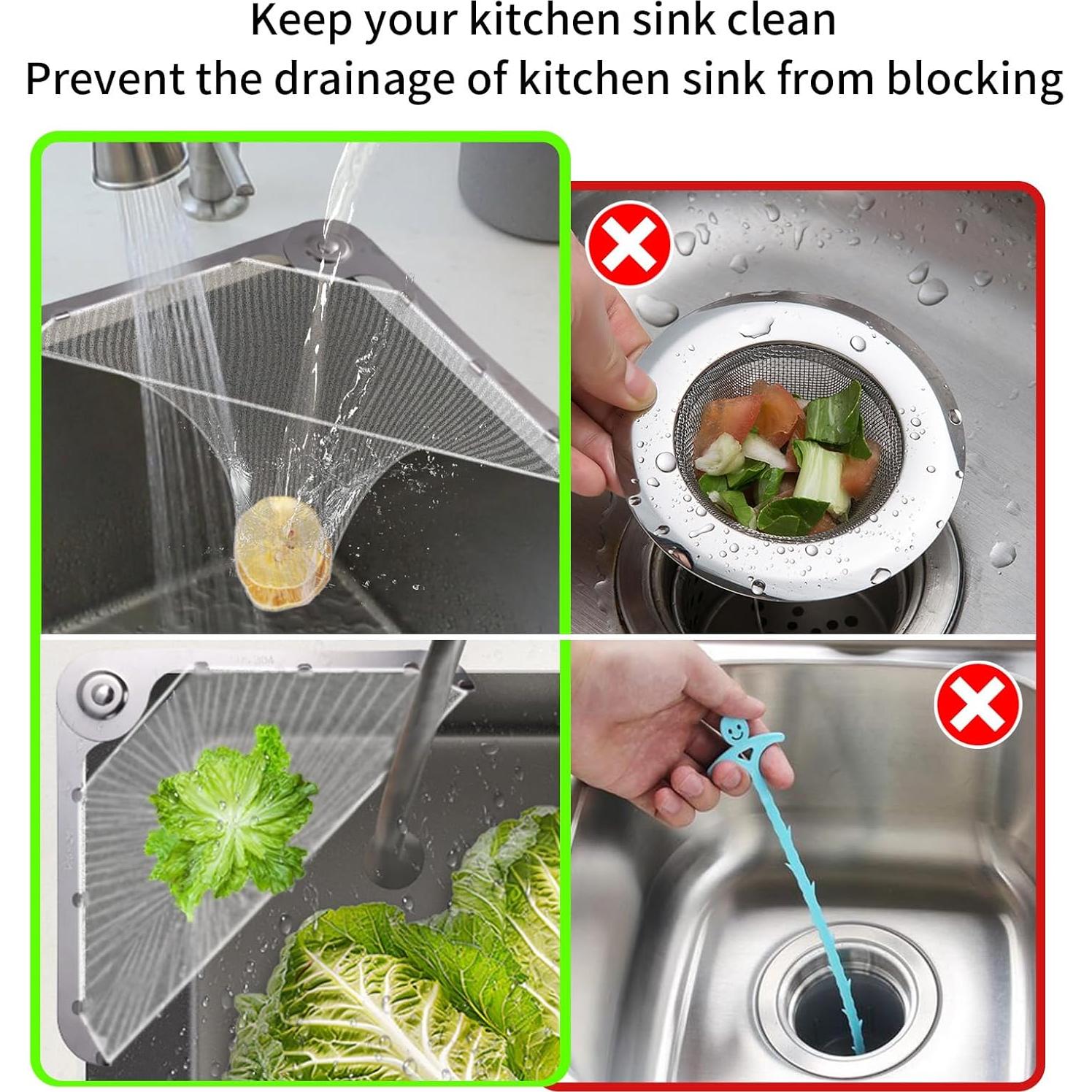 Colador de Fregadero SzGnays con 206 Bolsas Desechables