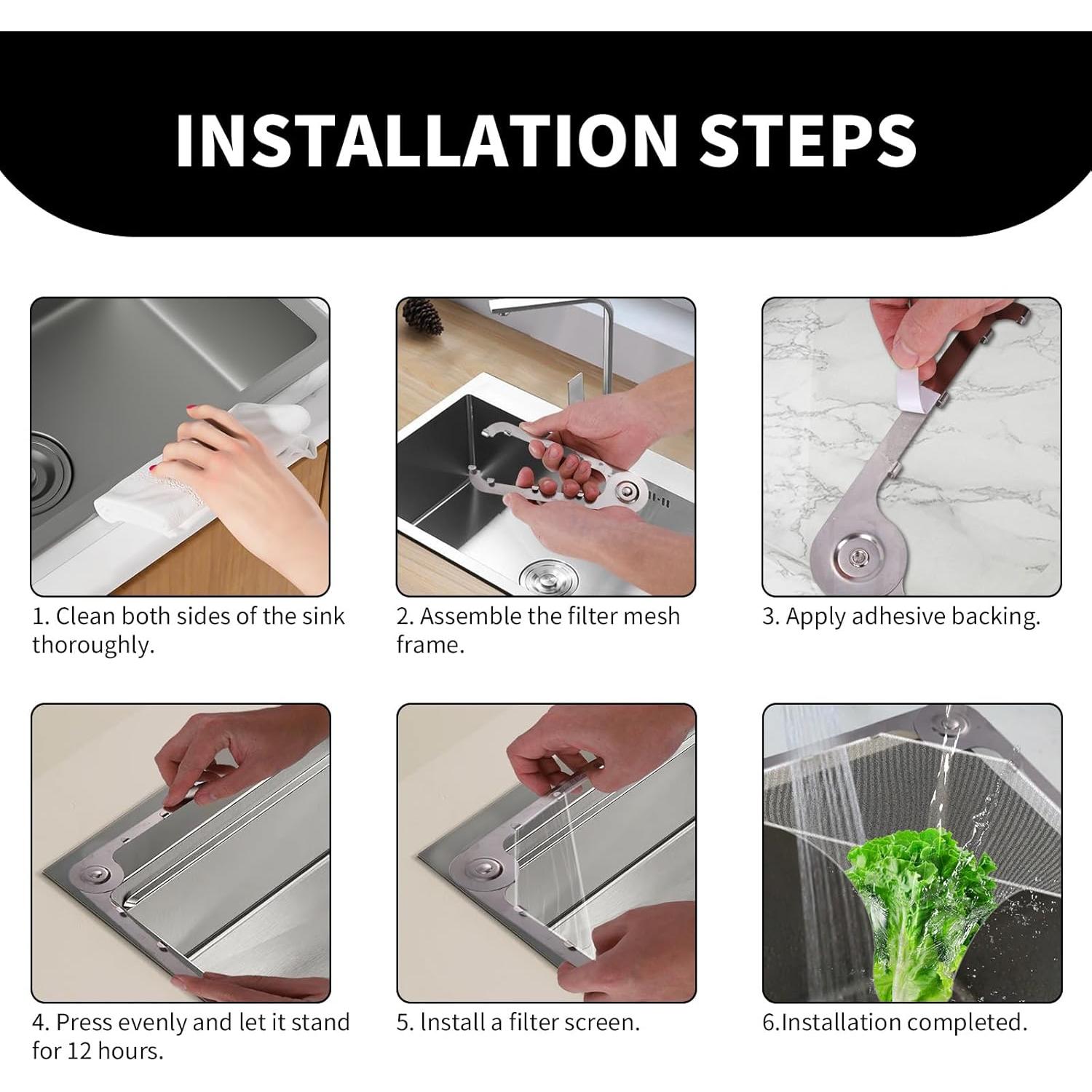 Colador de Fregadero SzGnays con 206 Bolsas Desechables