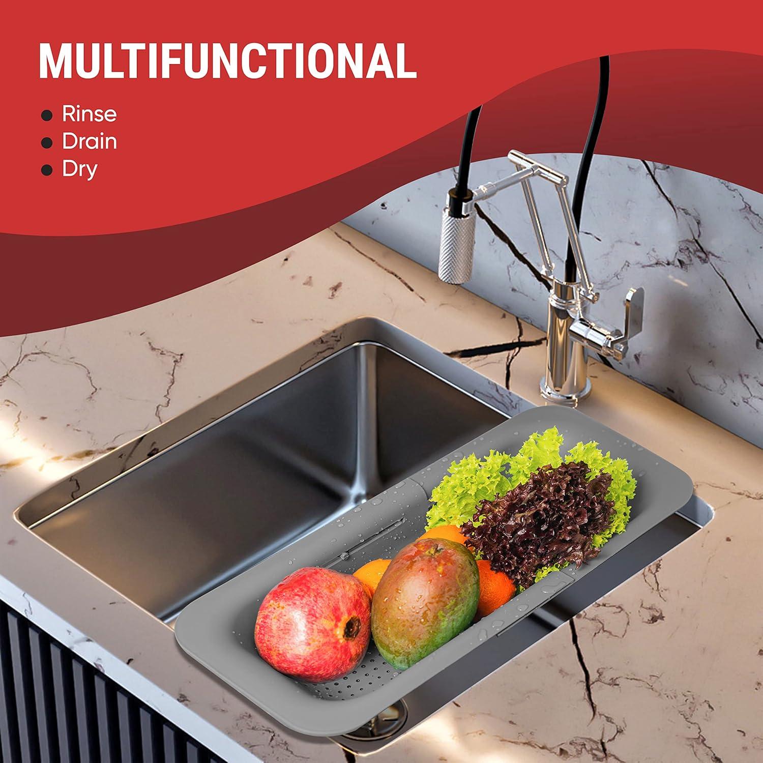 Colador Plegable Granatan para Fregadero 35,56-48,26 cm