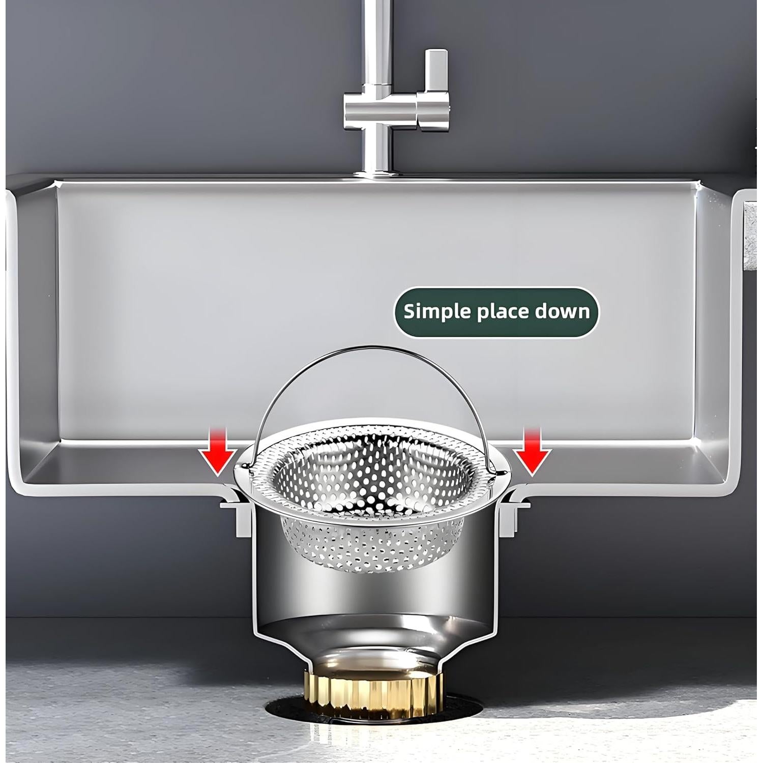 Paquete de 4 Canastas Colador Acero Inoxidable SZLFSX 11.4 cm