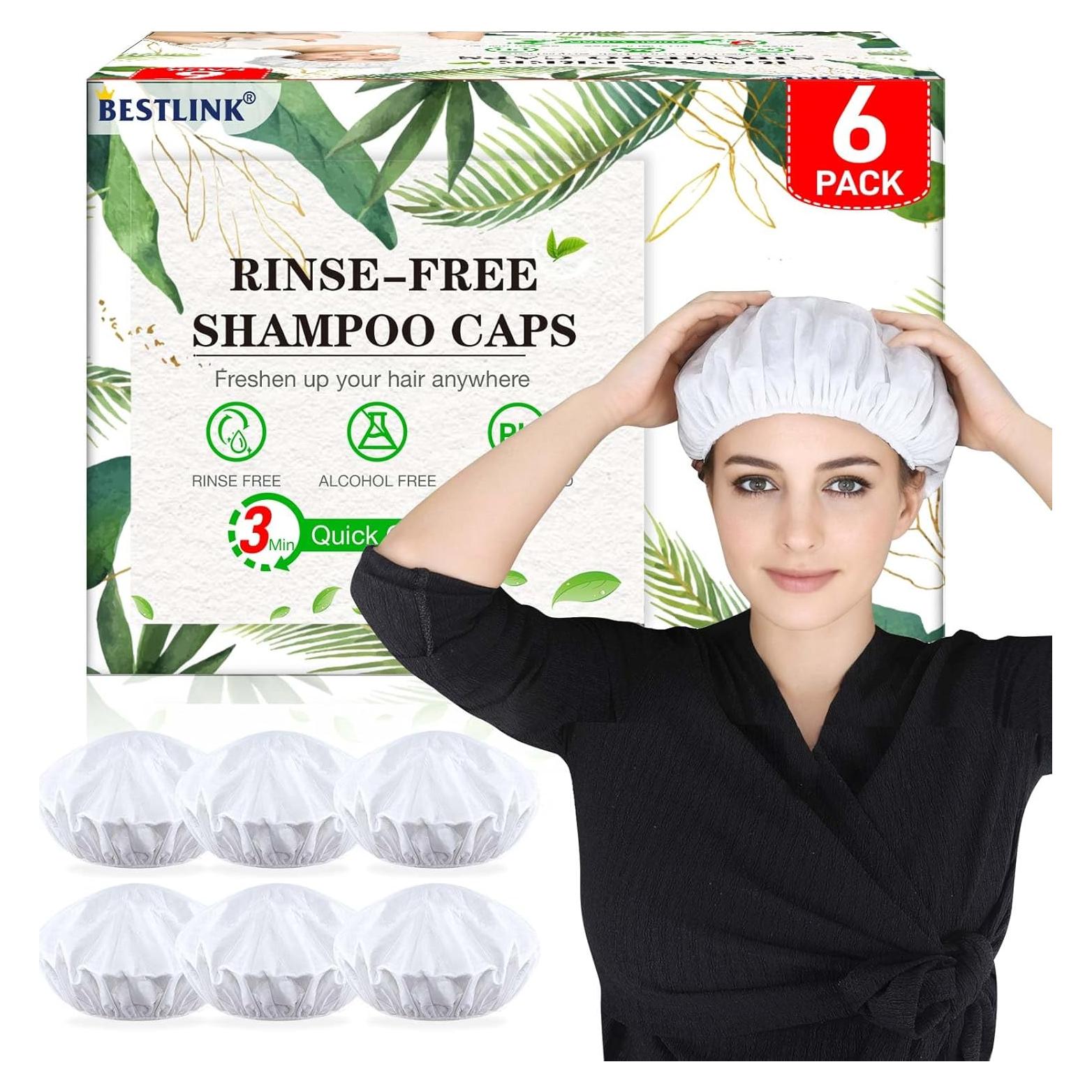 Gorros de Shampoo Sin Enjuague BestLink - Paquete de 6