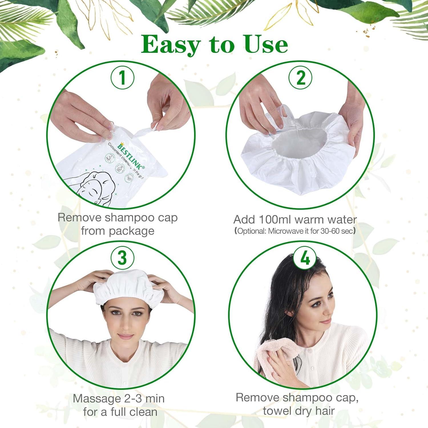 Gorros de Shampoo Sin Enjuague BestLink - Paquete de 6