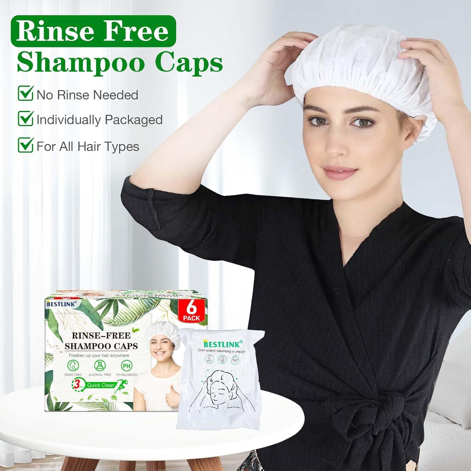 Gorros de Shampoo Sin Enjuague BestLink - Paquete de 6