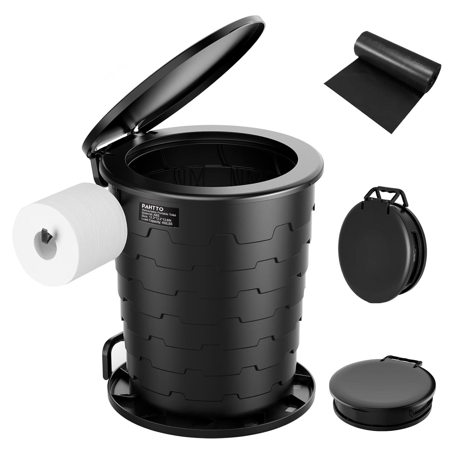 Inodoro Portátil PAHTTO Ajustable para Camping y Viajes