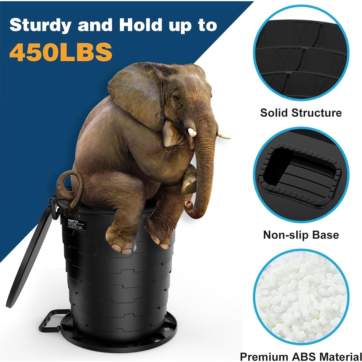 Inodoro Portátil PAHTTO Ajustable para Camping y Viajes