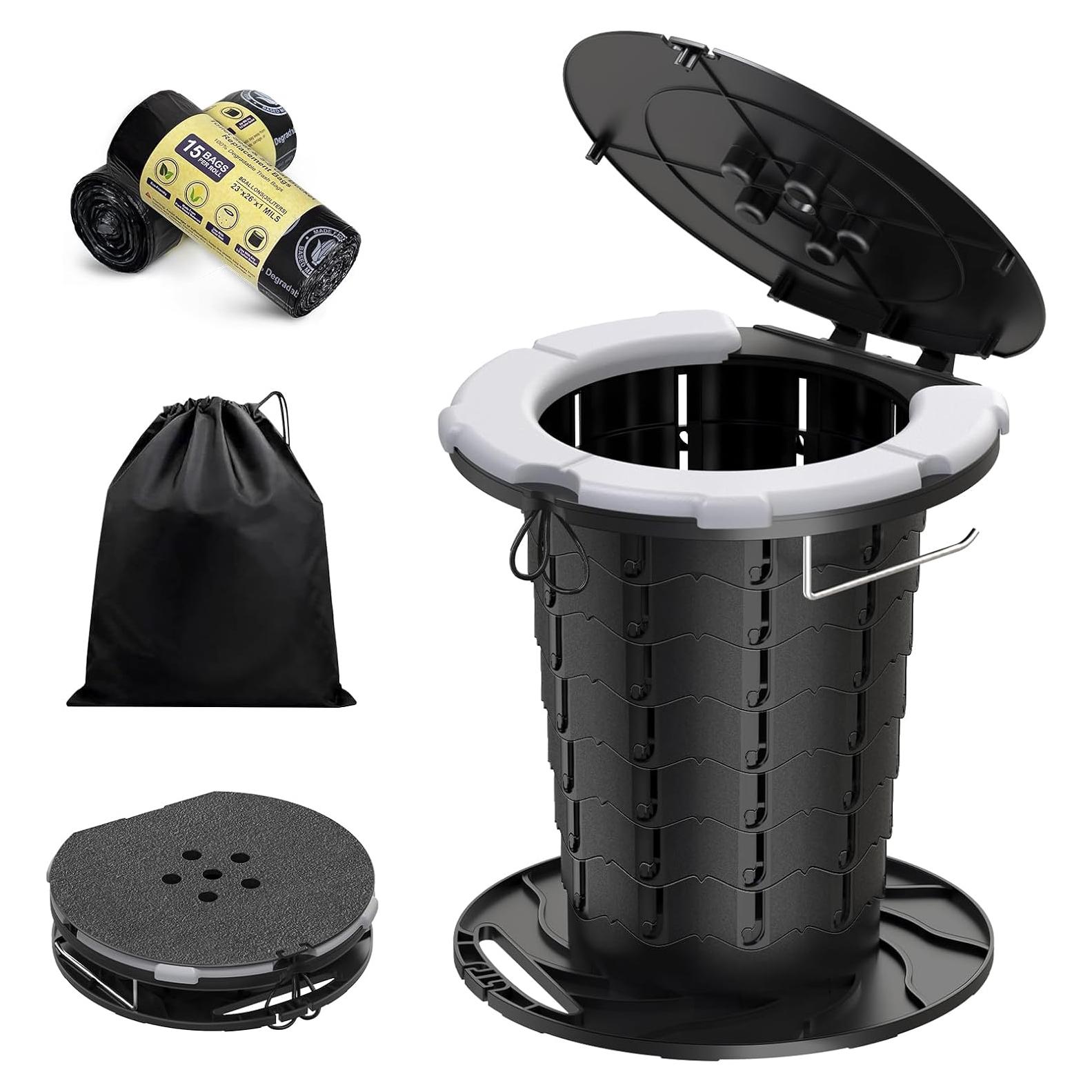 Inodoro Portátil CKE Plegable 300LBS Ajustable Camping