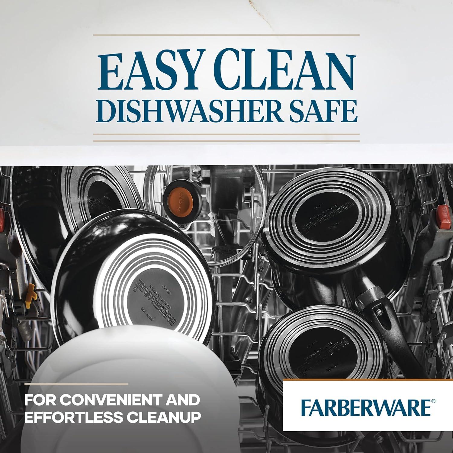 Sartén para pochar huevos Farberware Glide 20,32 cm negra