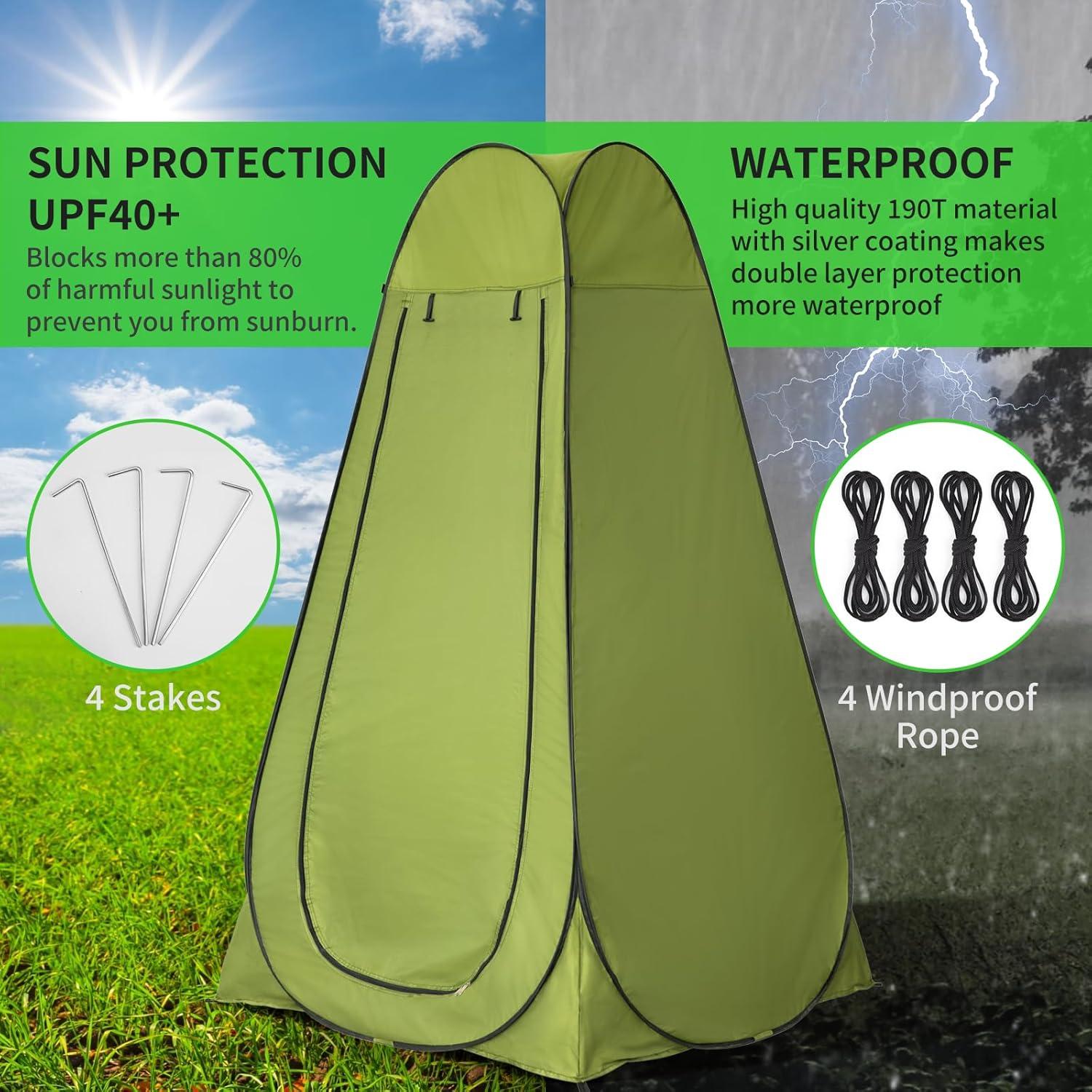 Tienda de Ducha Portátil JEAWIWI 188 cm Camping Playa