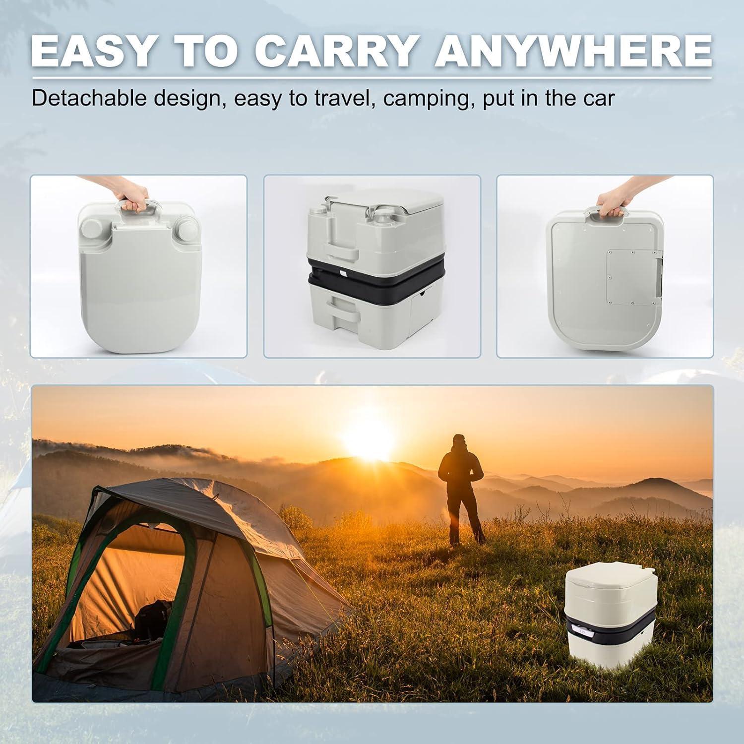 Inodoro Portátil OPL5 24L con Bomba y Mango Desmontable