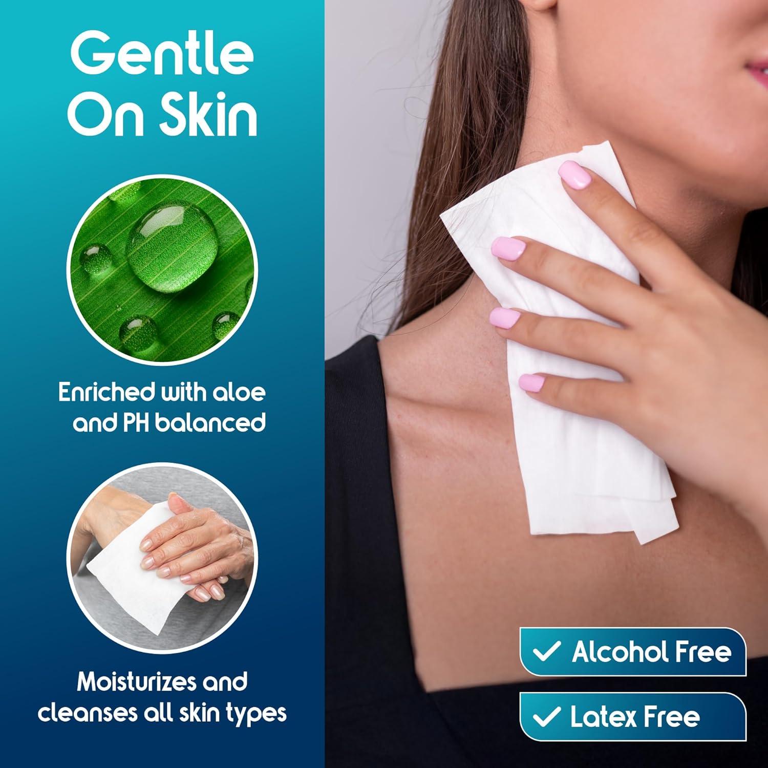 Toallitas de baño Inspire | 6 paquetes de 8 toallitas