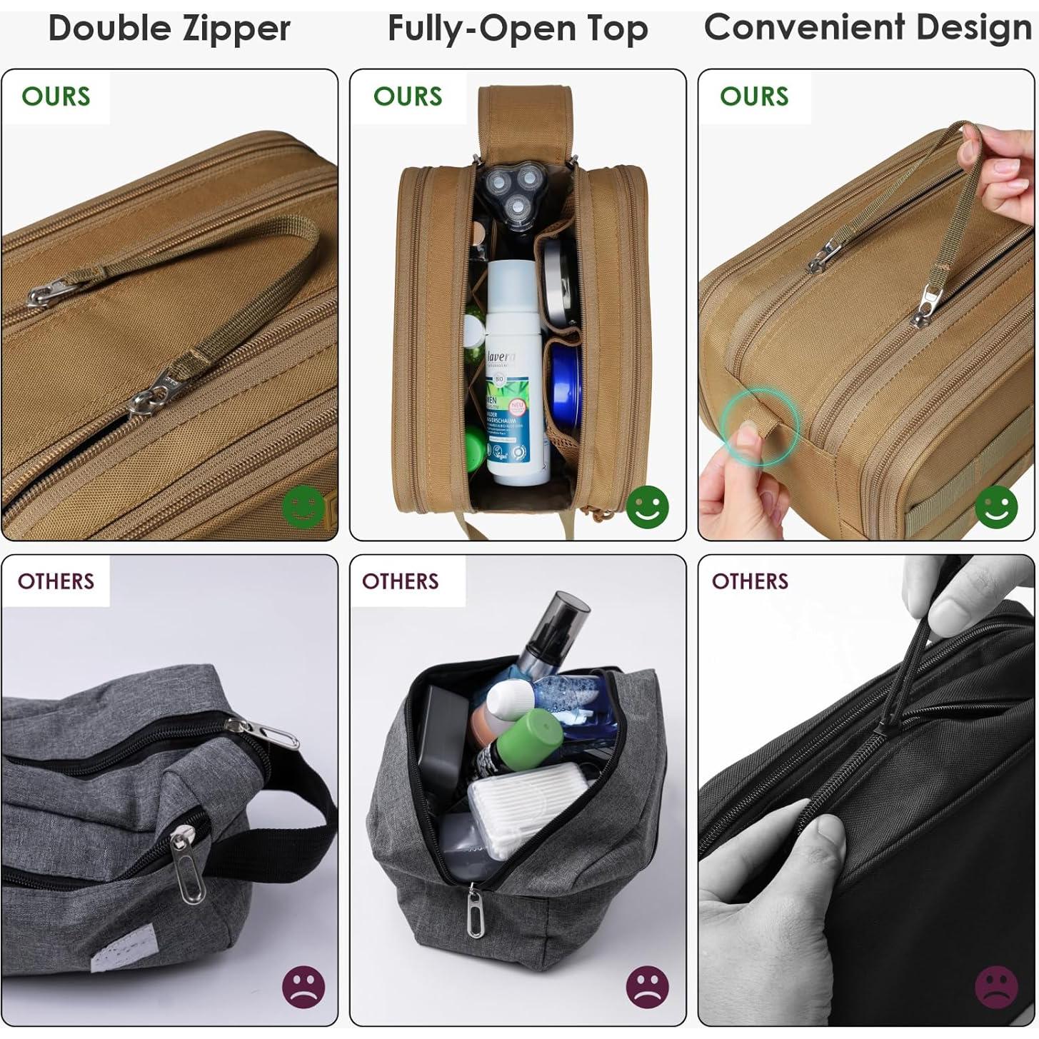 Bolsa de Aseo TACTICISM Marrón - Kit Dopp Táctico 29x17 cm