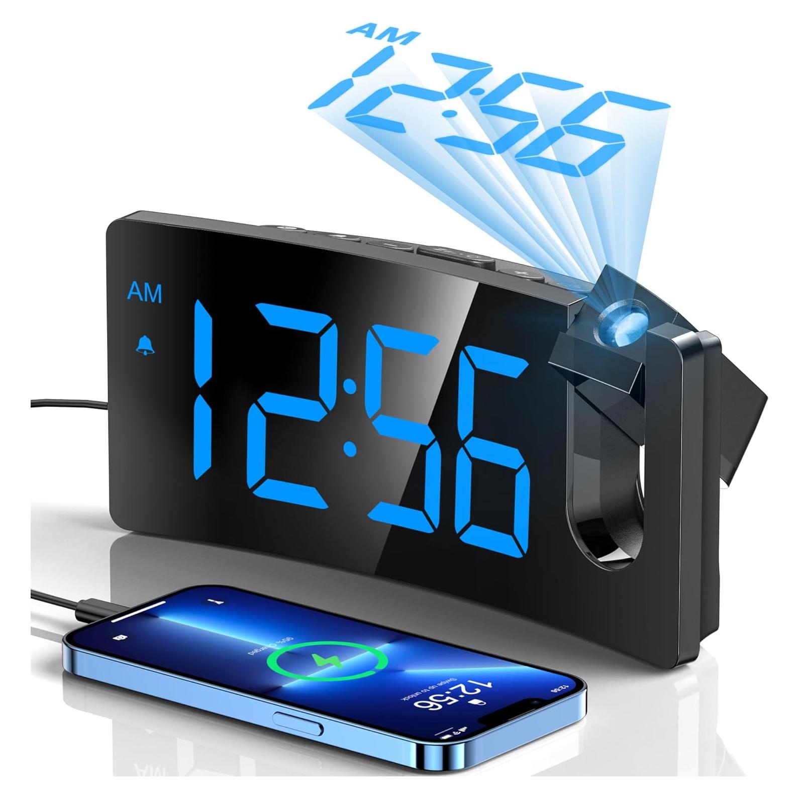 Reloj Despertador Digital GOLOZA con Proyector y USB