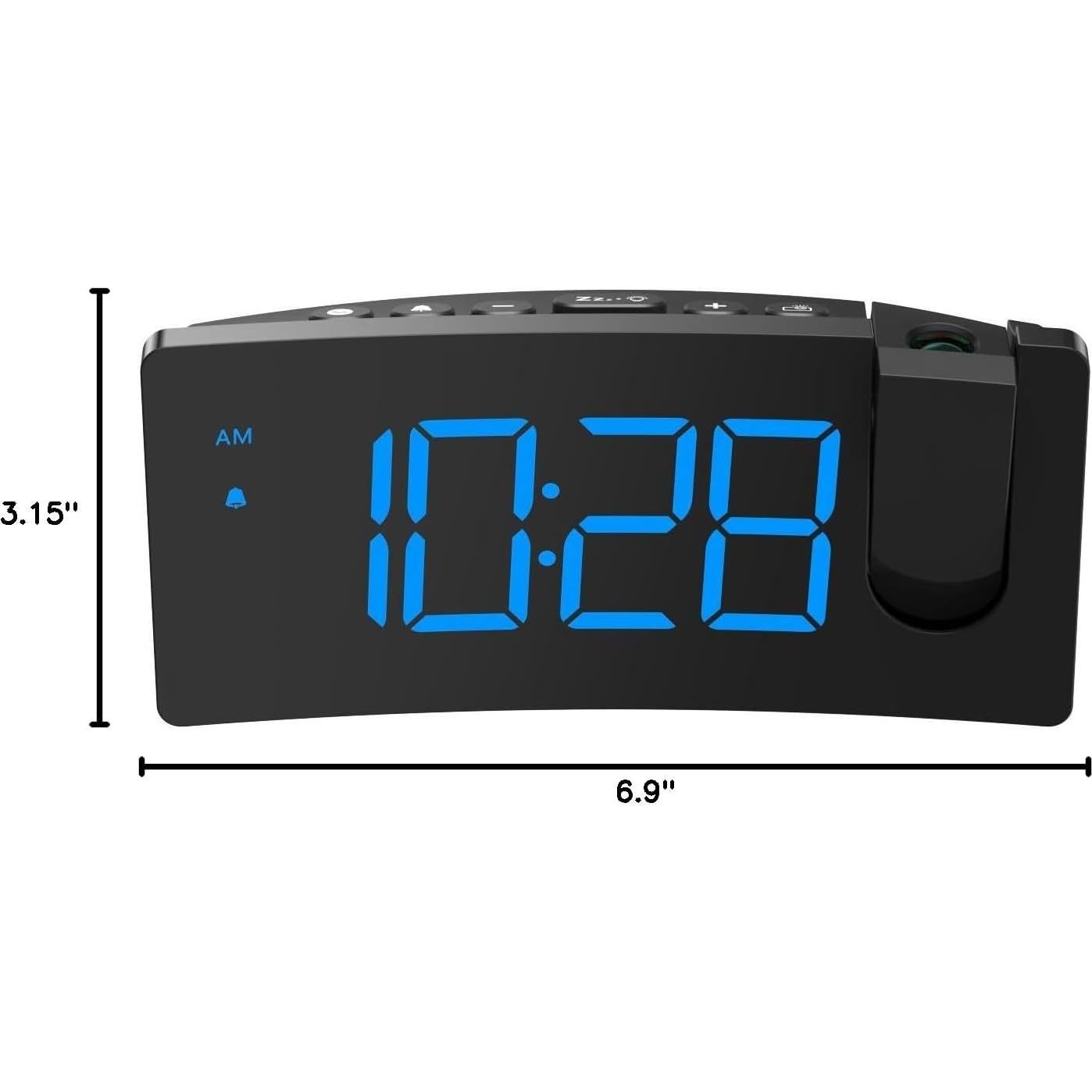 Reloj Despertador Digital GOLOZA con Proyector y USB