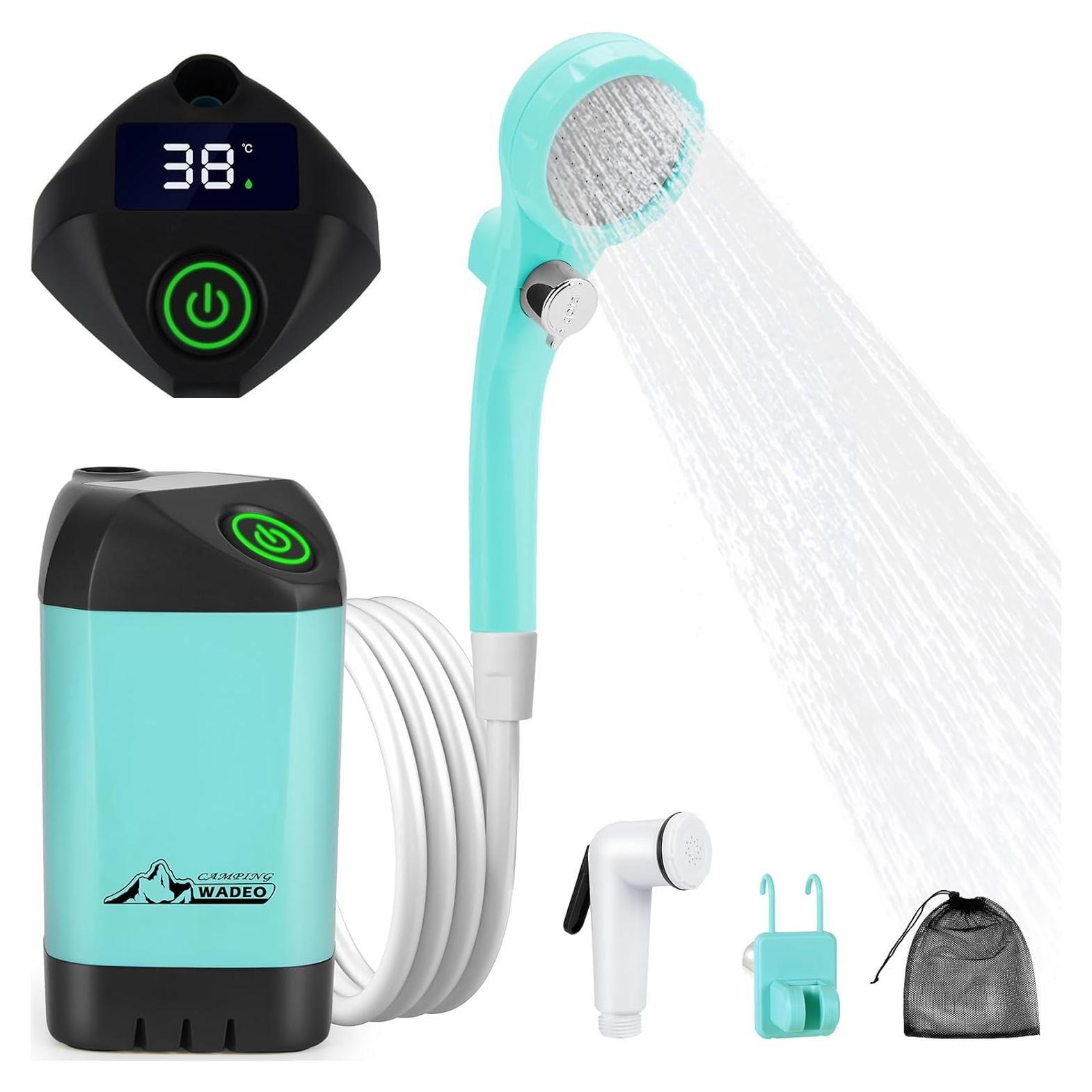 Ducha Portátil WADEO Camping Eléctrica 6000mAh 5L/min