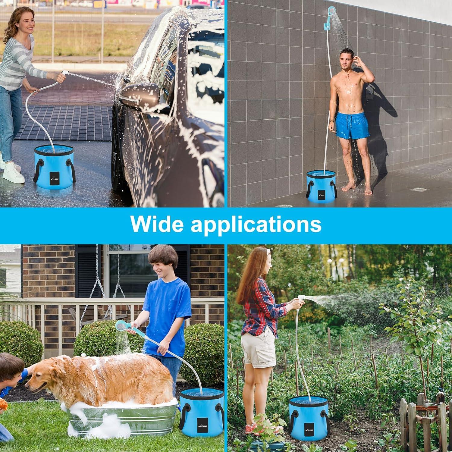 Ducha Portátil WADEO Camping Eléctrica 6000mAh 5L/min