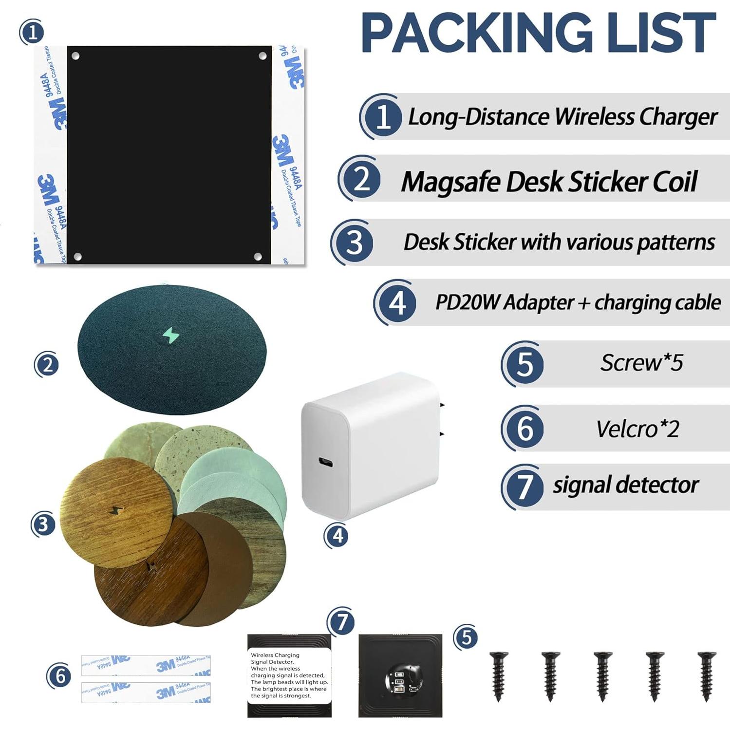 Cargador Inalámbrico Invisible Magnético 15W para Magsafe