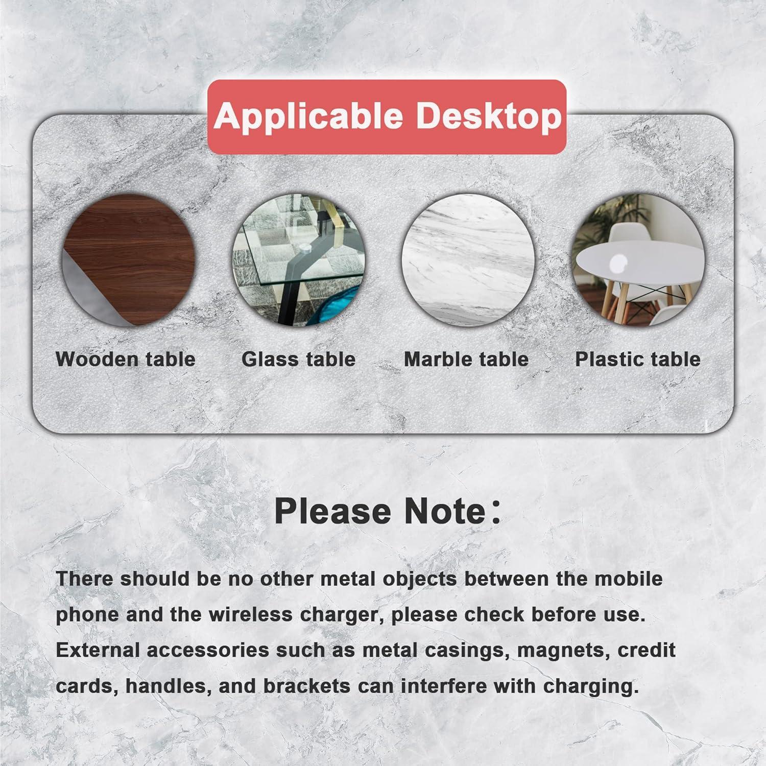 Cargador Inalámbrico Invisible Uumao 10W para iPhone y AirPods