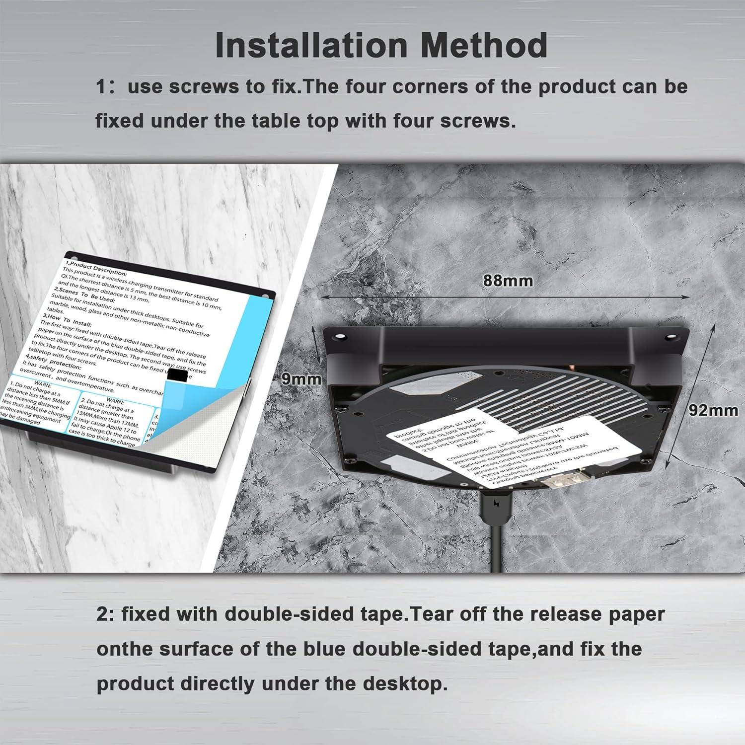 Cargador Inalámbrico Invisible Uumao 10W para iPhone y AirPods