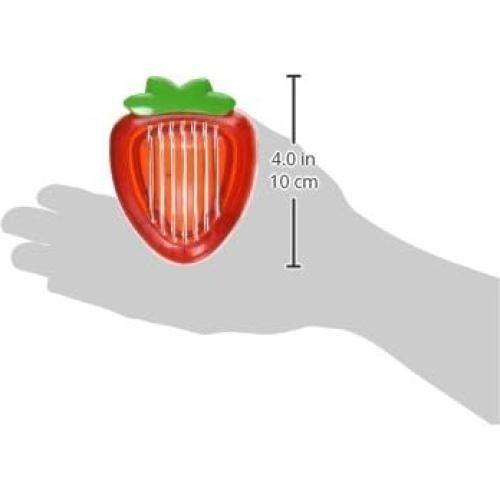 Cortador de Fresas MSC International, Acero Inoxidable, Rojo