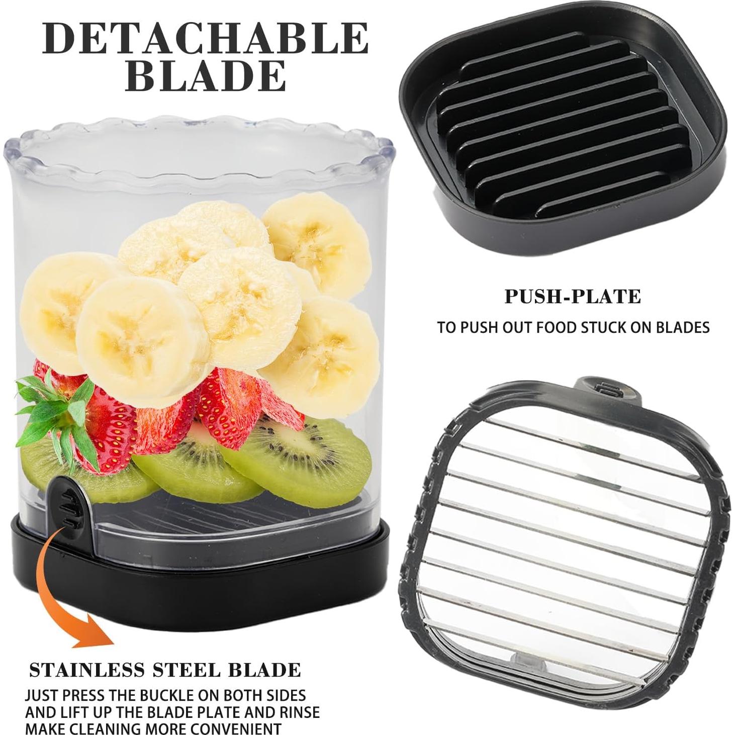 Cortador de Frutas DMwespe Rojo, Acero Inoxidable, 130g