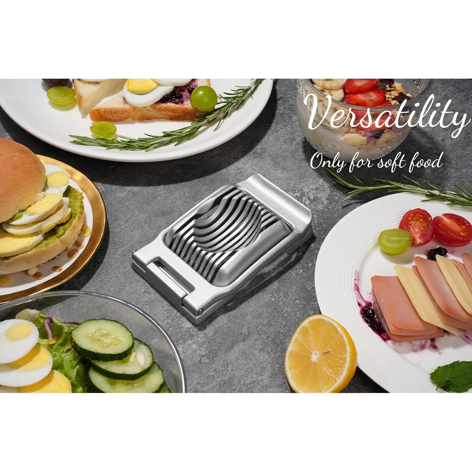 Cortador de Huevos Sopito de Acero Inoxidable 304 Multifuncional