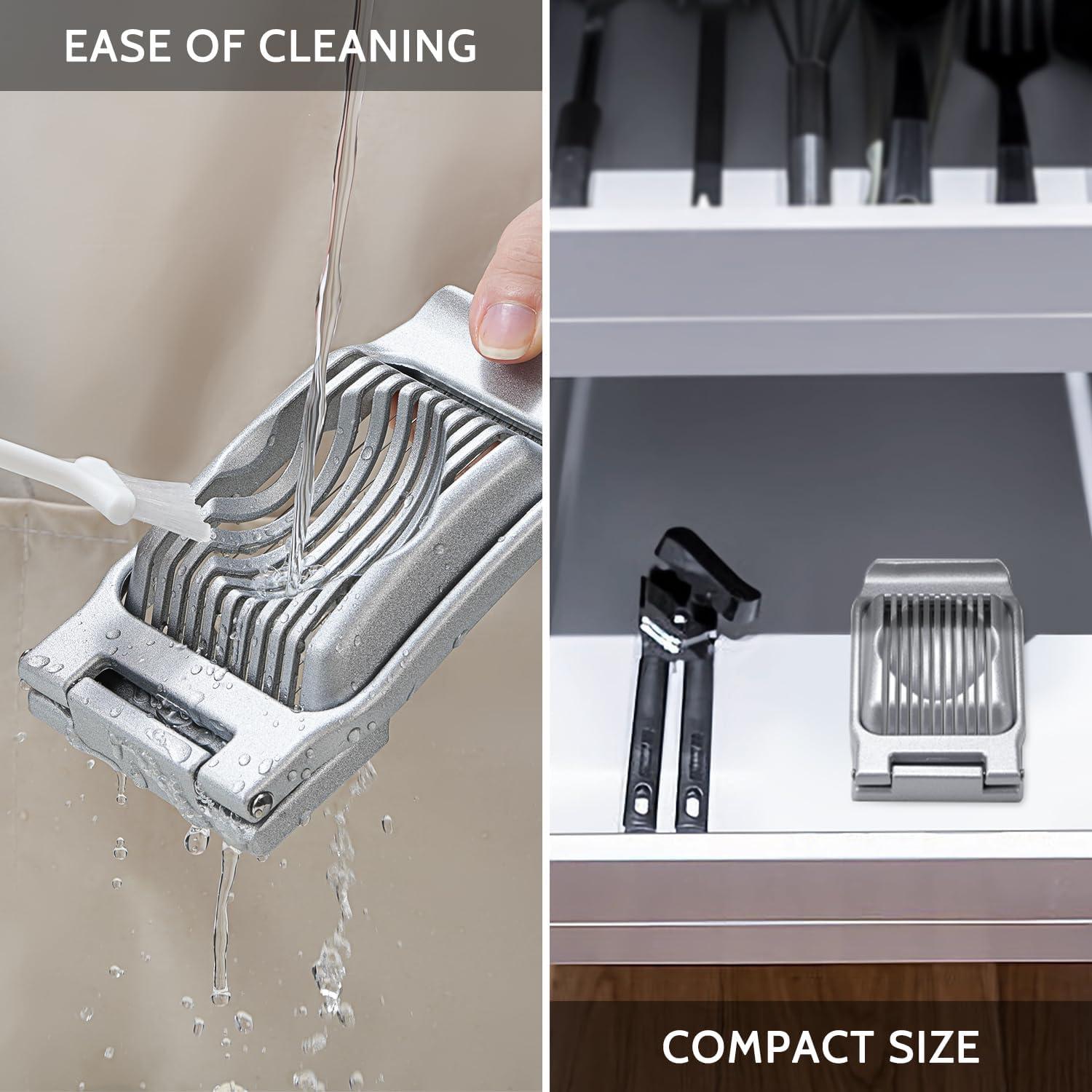 Cortador de Huevos Sopito de Acero Inoxidable 304 Multifuncional