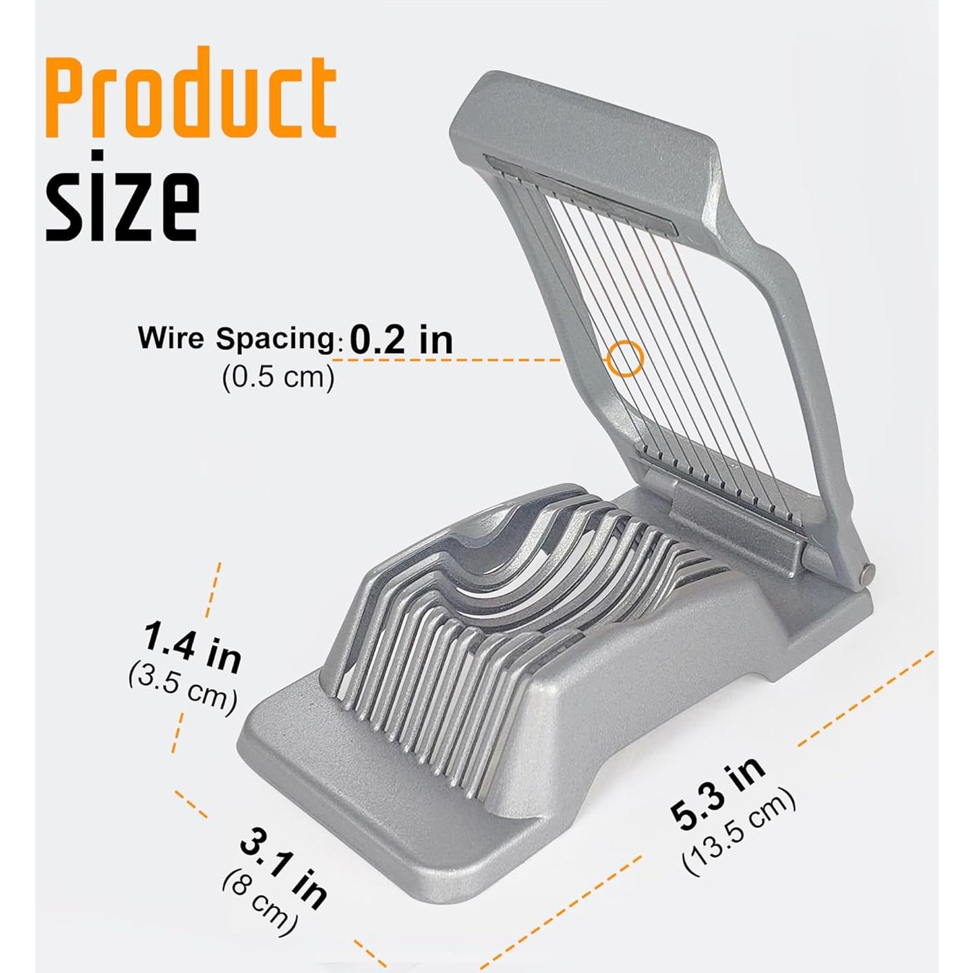 Cortador de Huevos Yuzxaun de Acero Inoxidable 8.89 cm