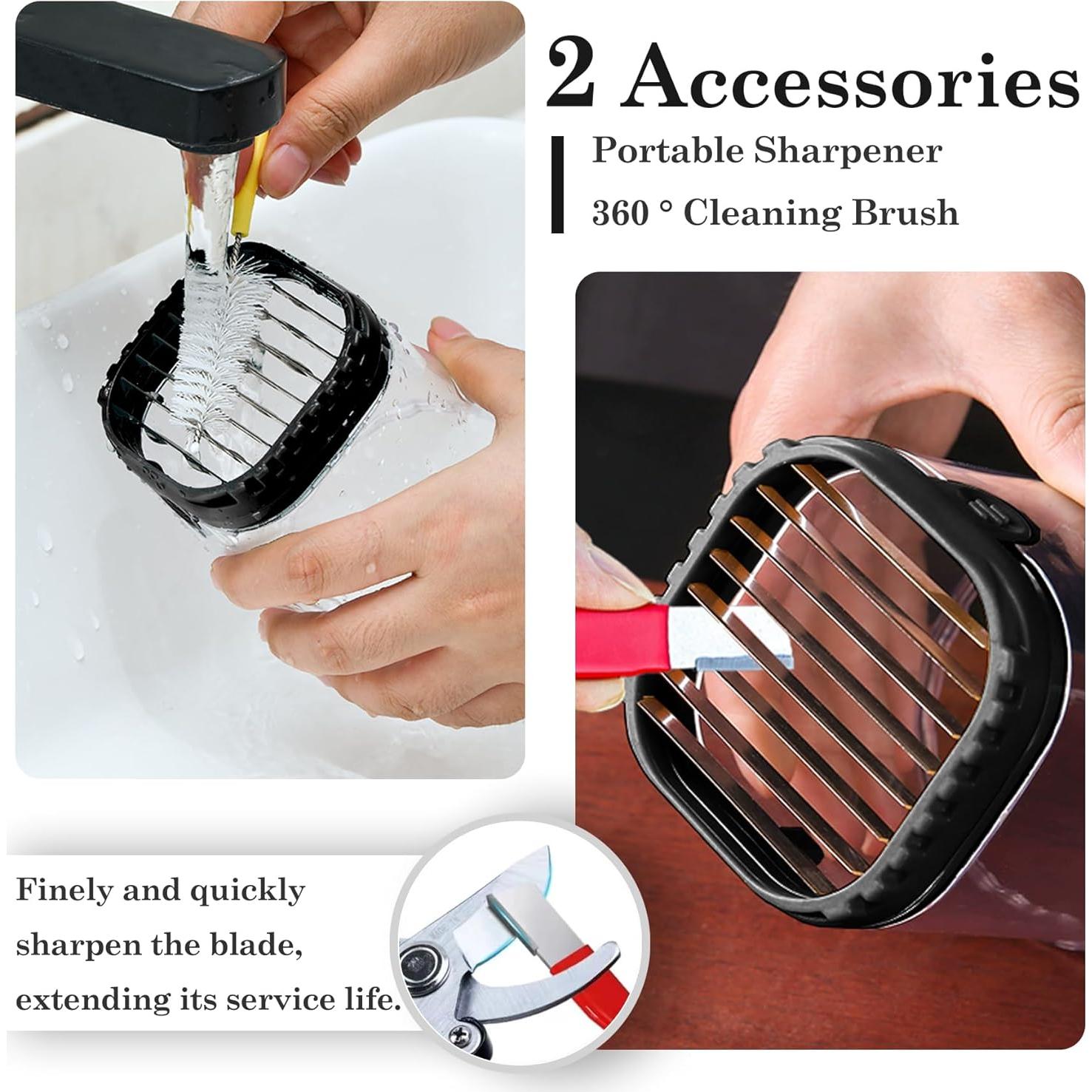 Cortador de Frutas COSHONWOL 9 cm Cuchillas Inoxidable Negro